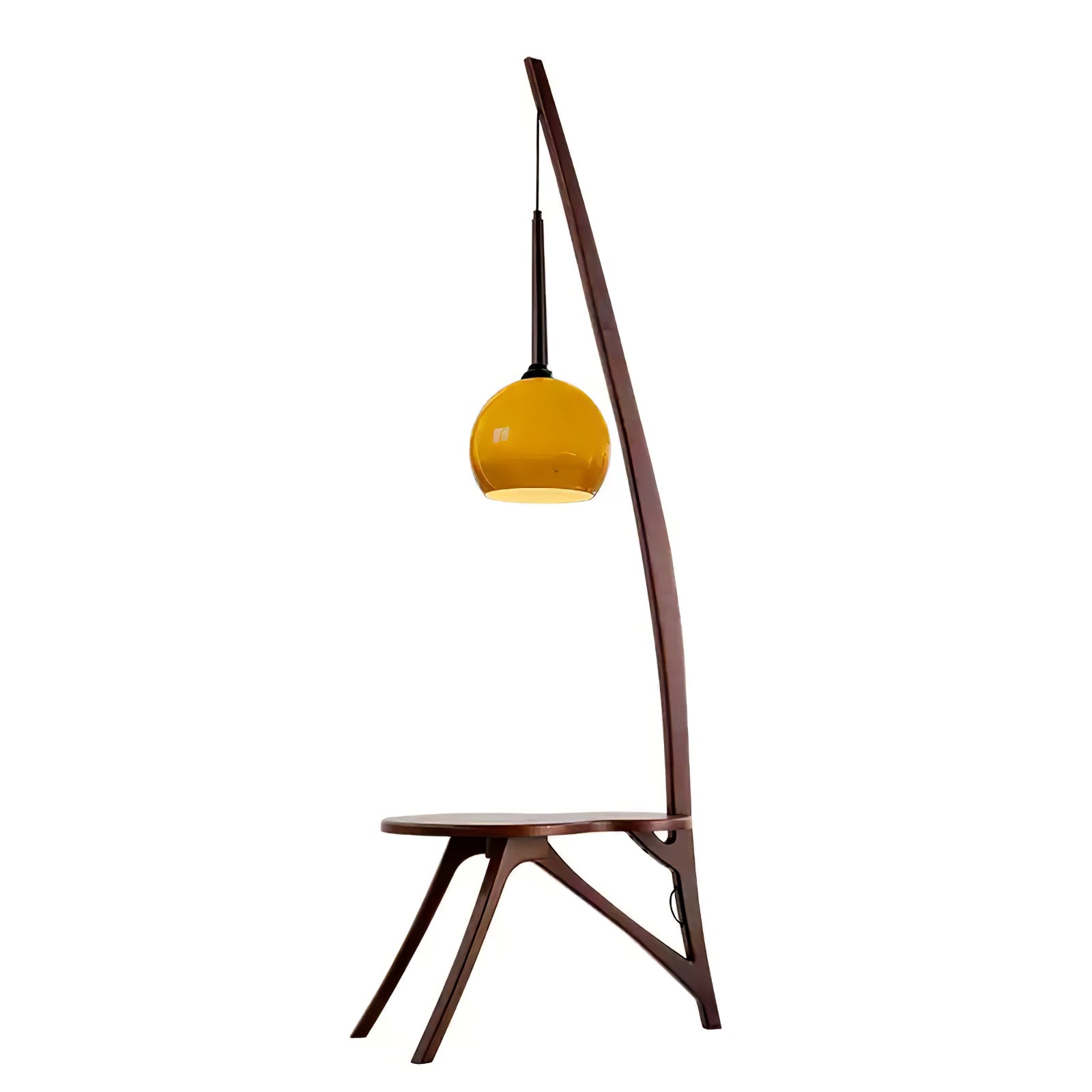 Arc Wood Hanging Floor Lamp - Blowlighting