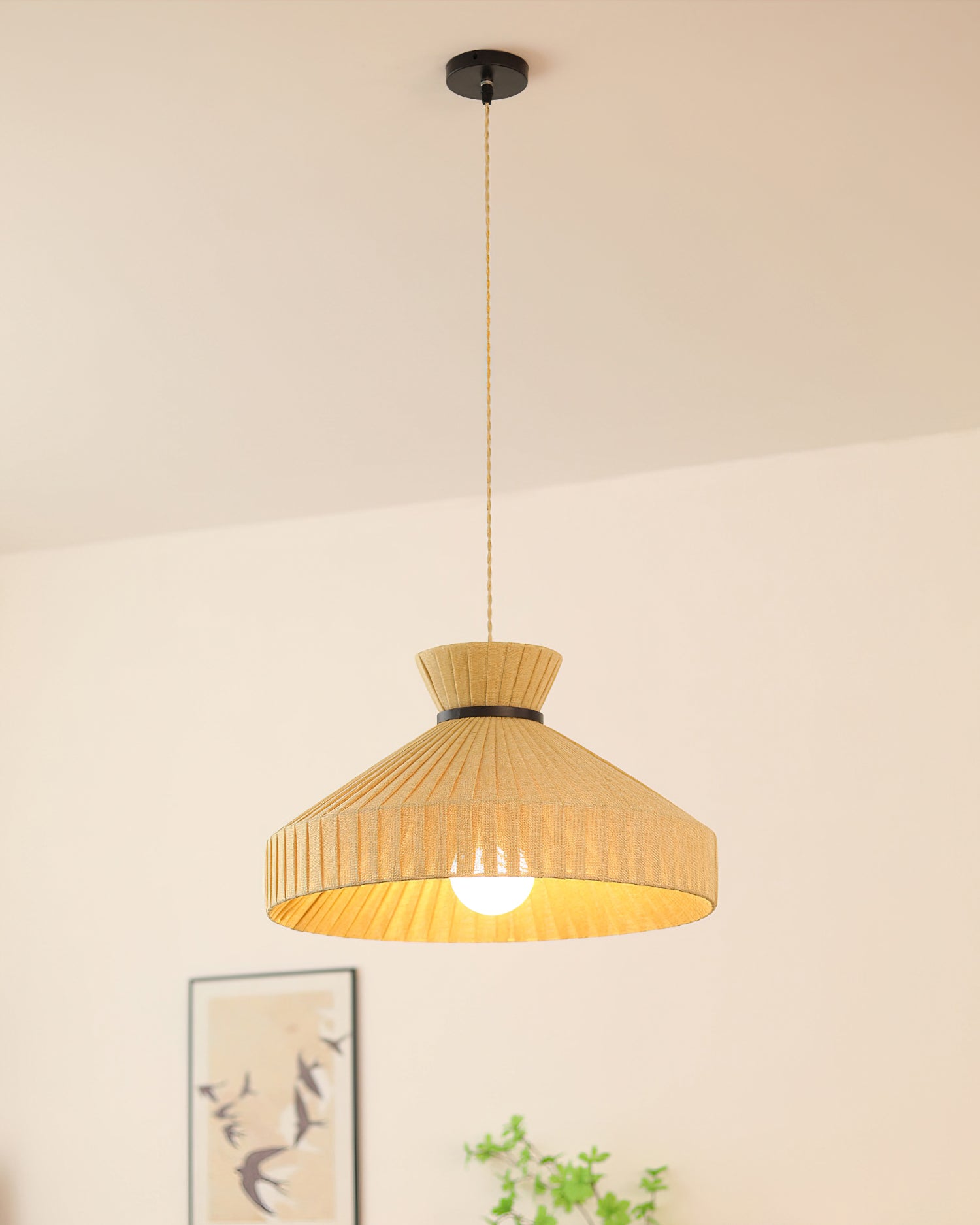 Surora Wabi-Sabi Fabric Pendant Light