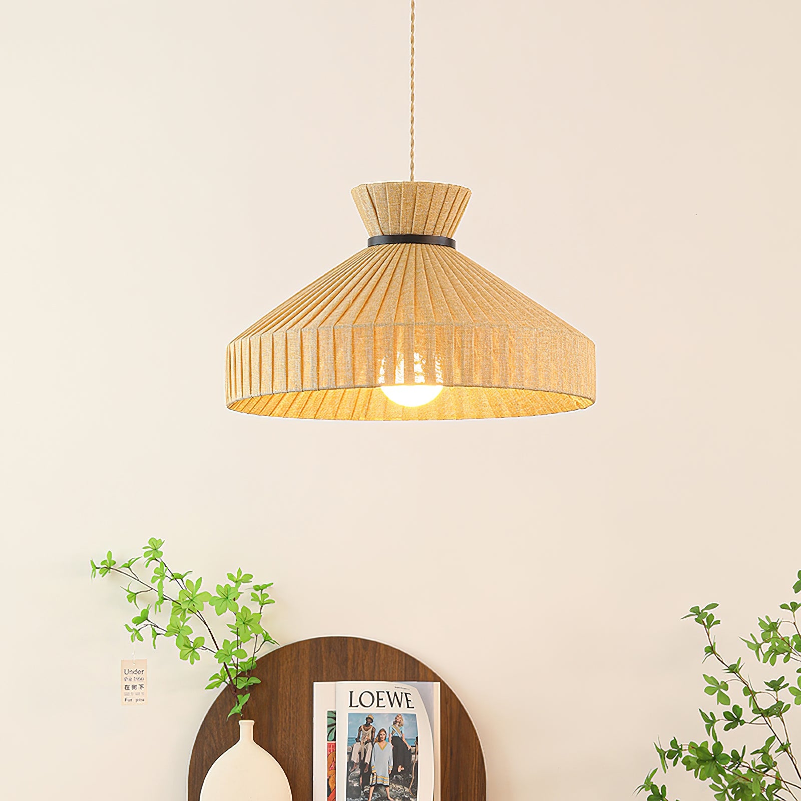 Surora Wabi-Sabi Fabric Pendant Light