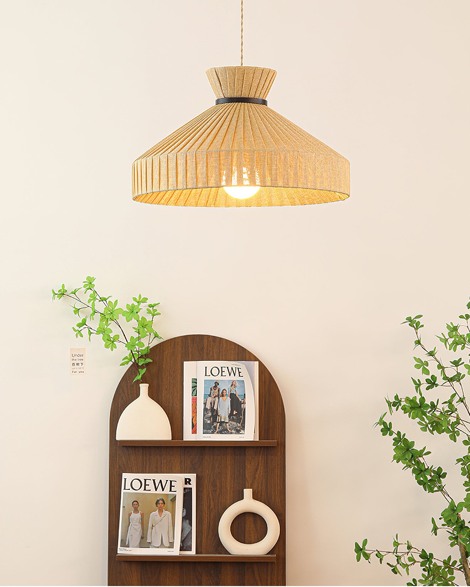 Surora Wabi-Sabi Fabric Pendant Light