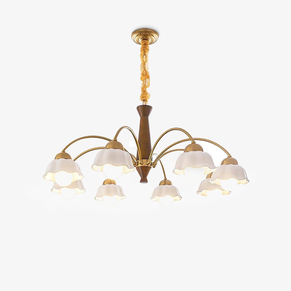 Swedish Modern Brass Chandelier - Blowlighting
