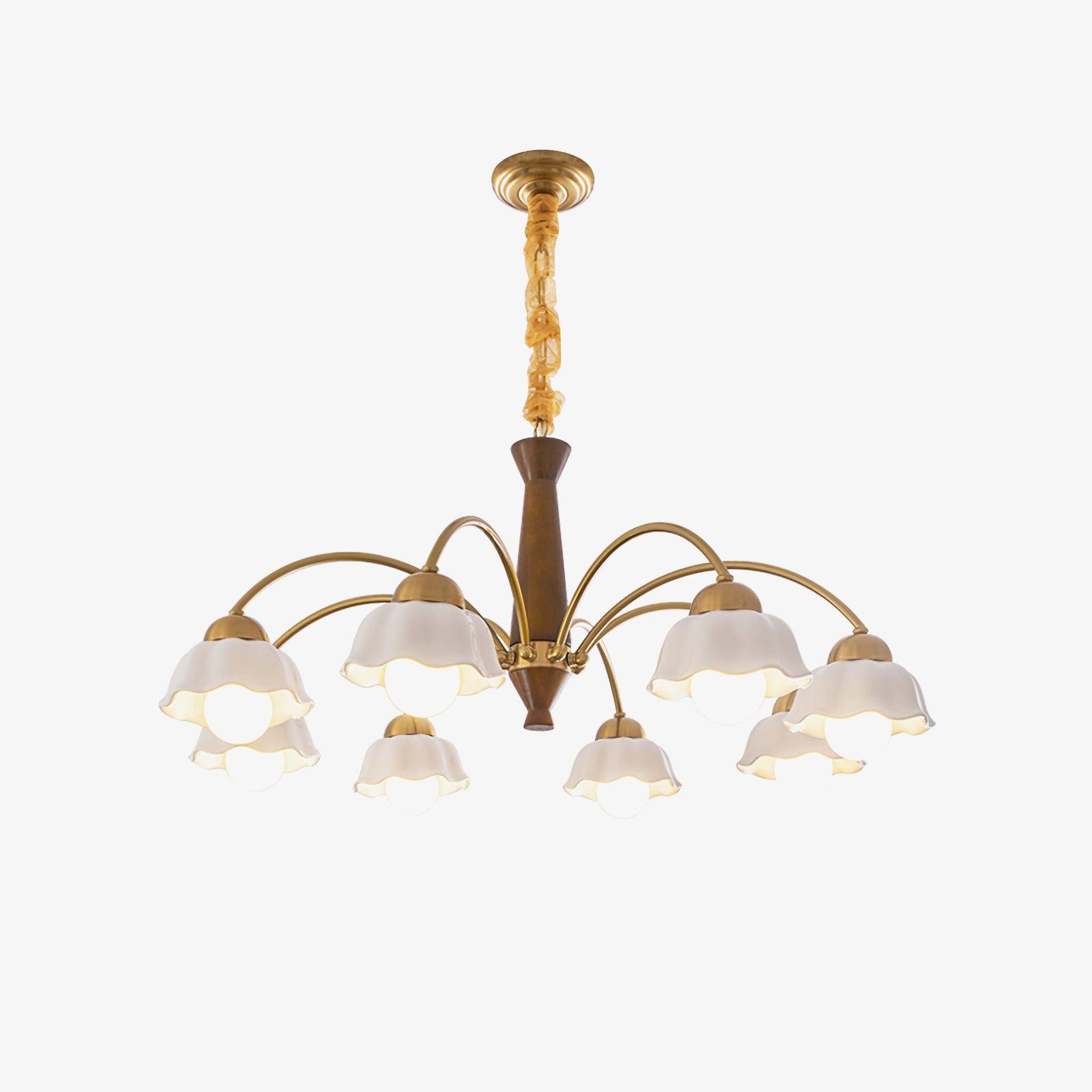 Swedish Modern Brass Chandelier - Blowlighting
