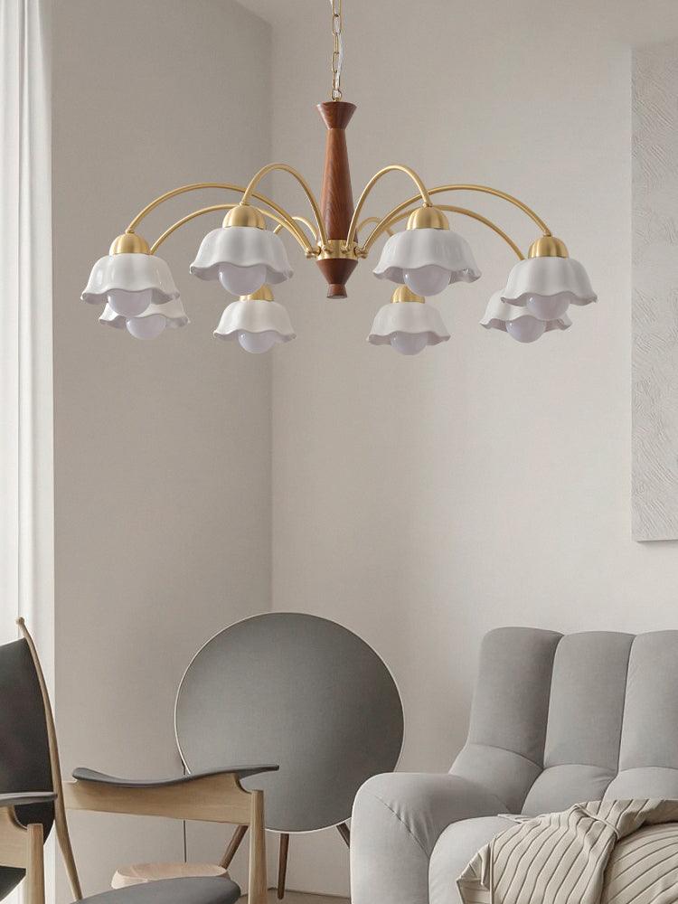 Swedish Modern Brass Chandelier - Blowlighting