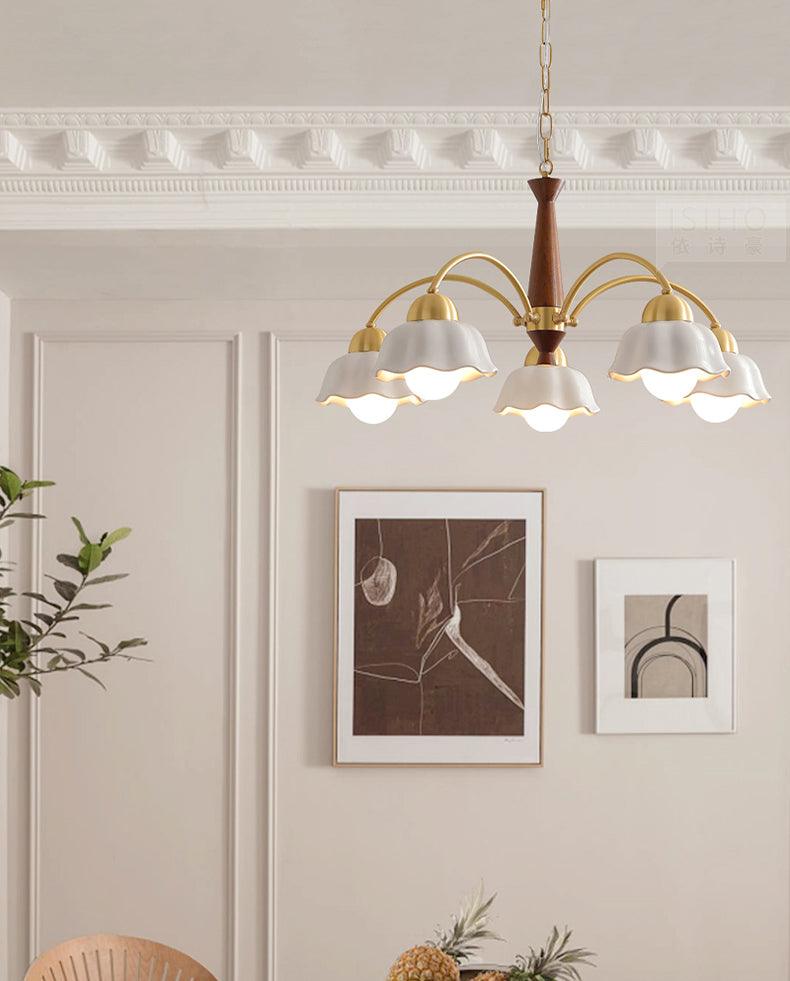 Swedish Modern Brass Chandelier - Blowlighting