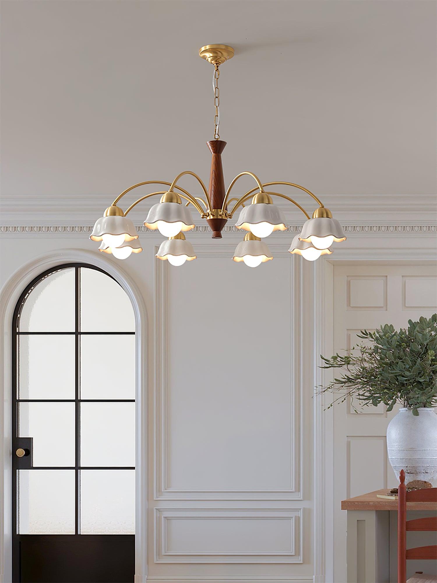 Swedish Modern Brass Chandelier - Blowlighting