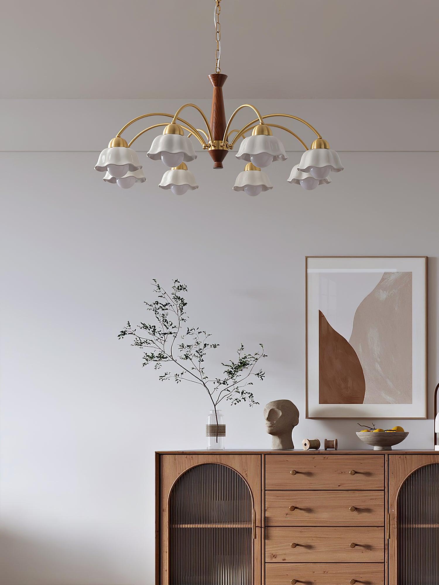 Swedish Modern Brass Chandelier - Blowlighting