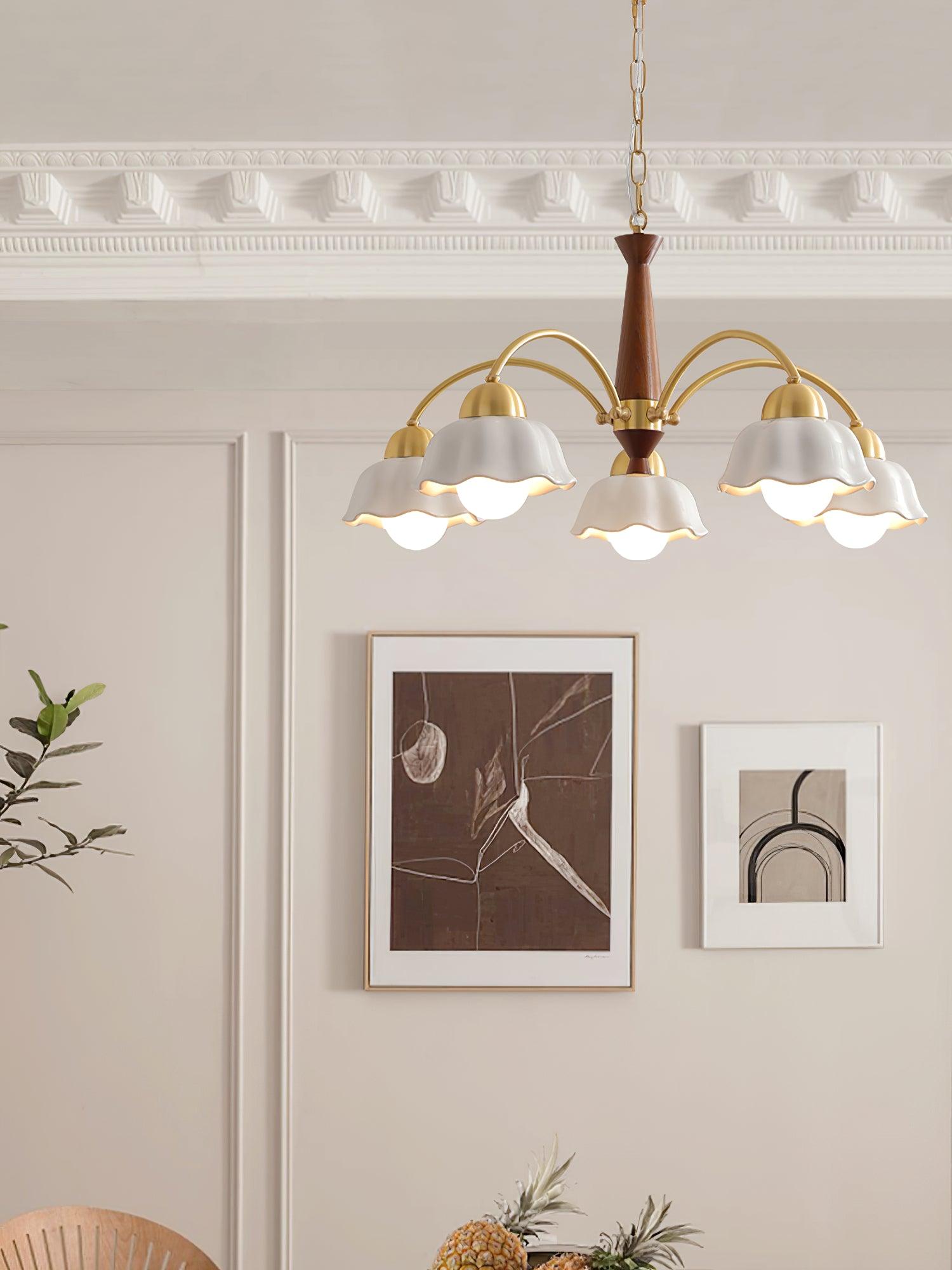 Swedish Modern Brass Chandelier - Blowlighting