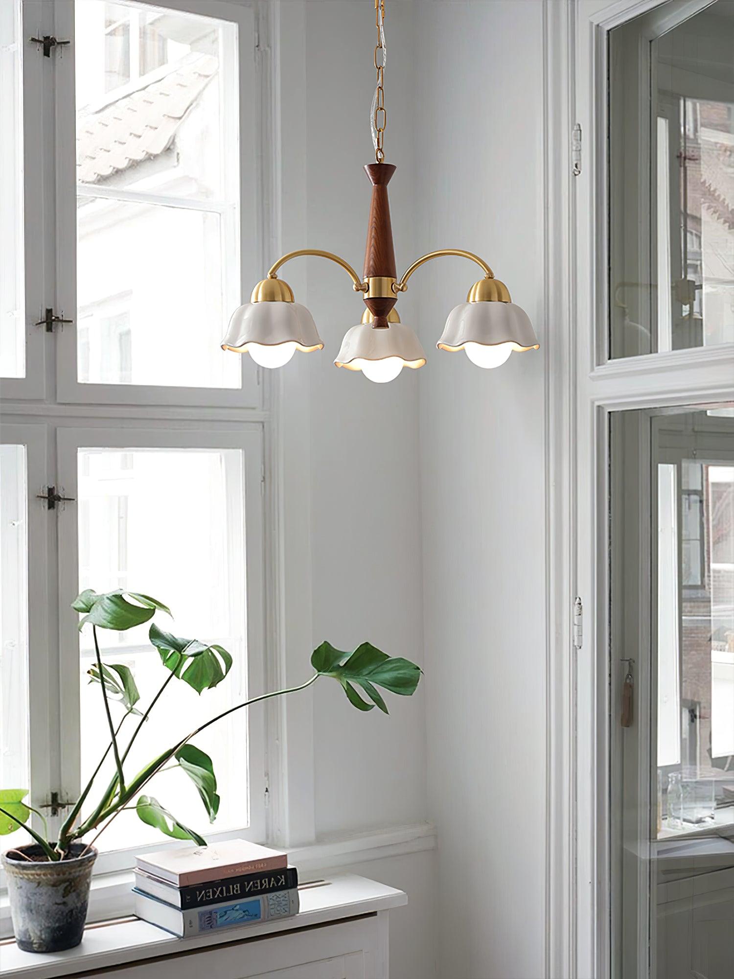 Swedish Modern Brass Chandelier - Blowlighting