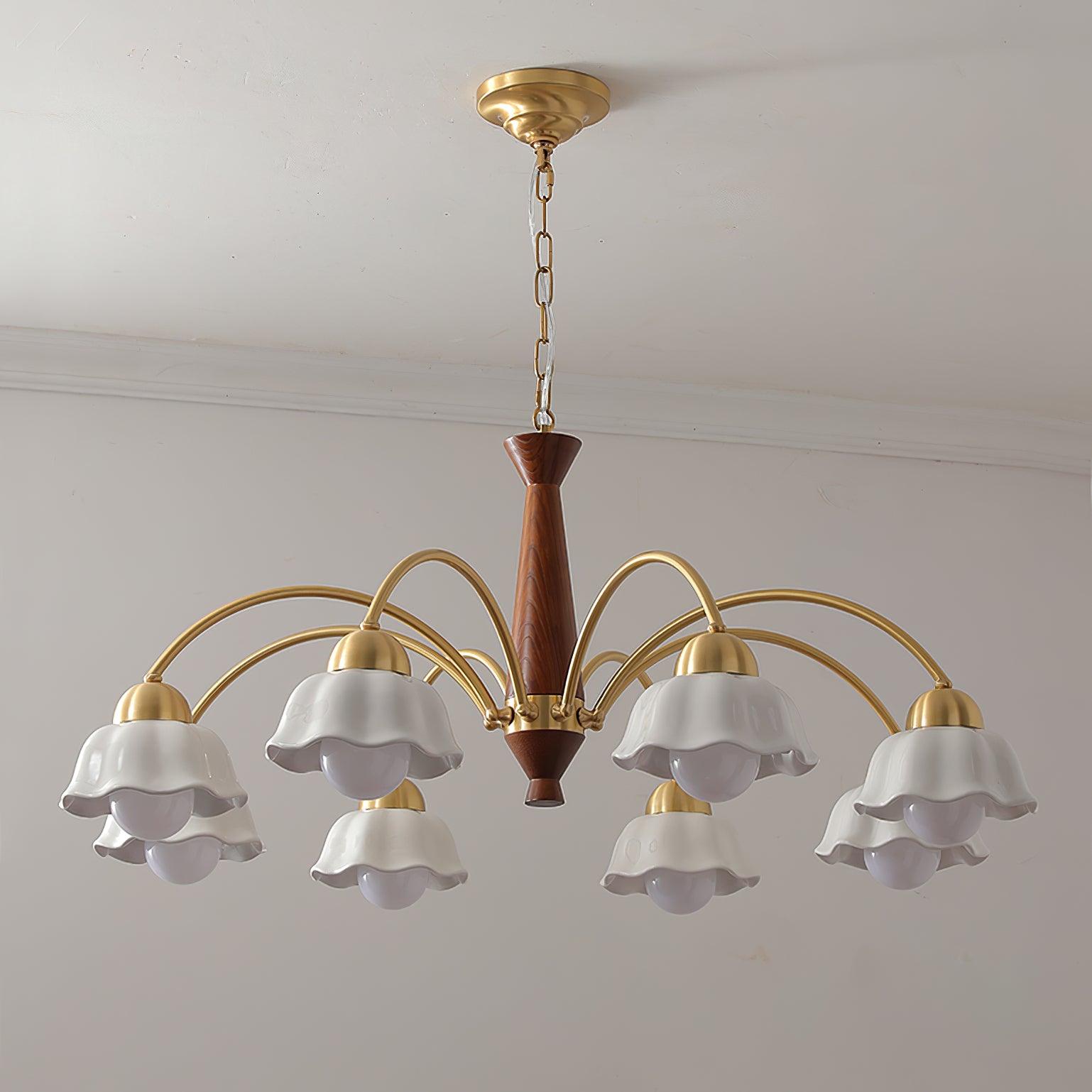 Swedish Modern Brass Chandelier - Blowlighting