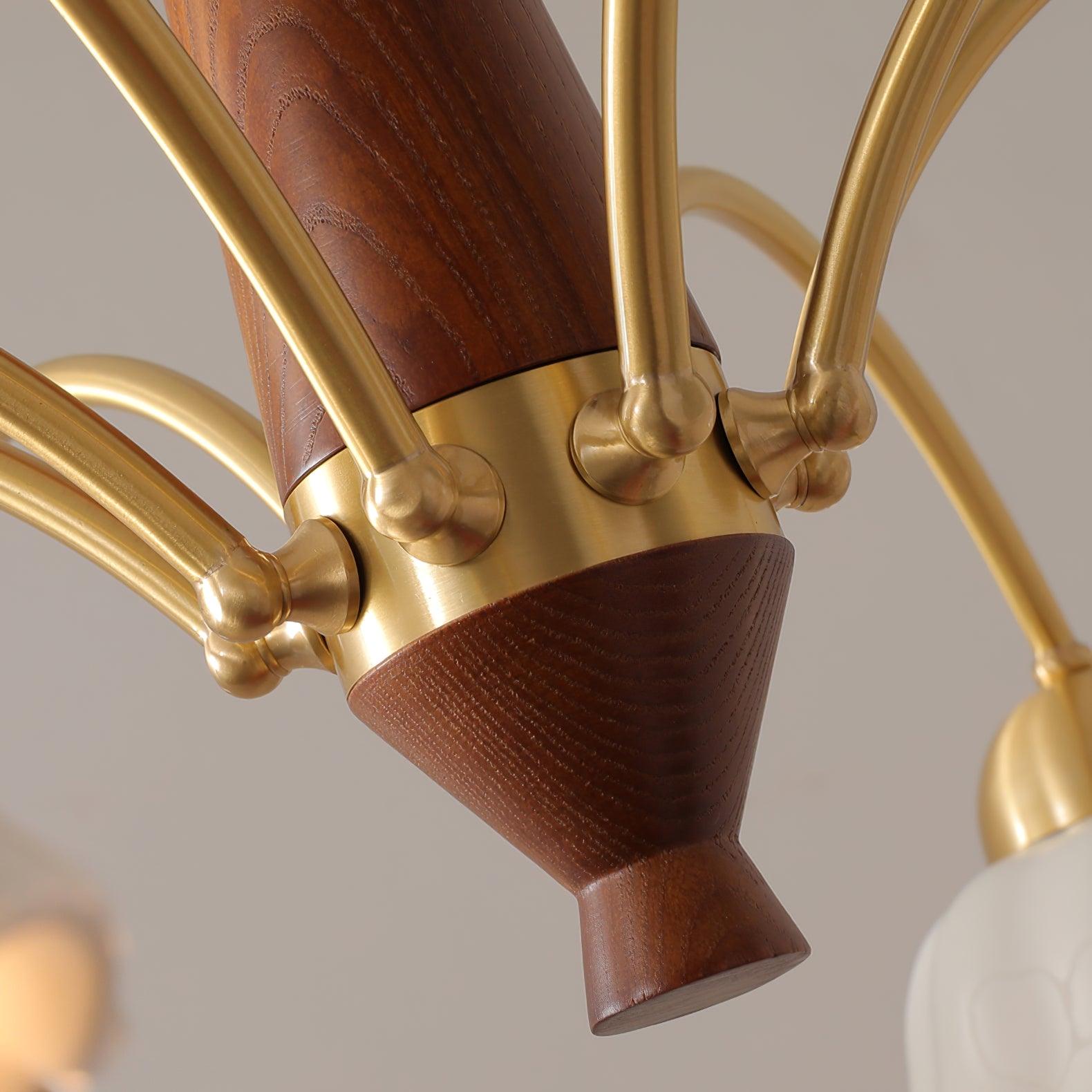Swedish Modern Brass Chandelier - Blowlighting