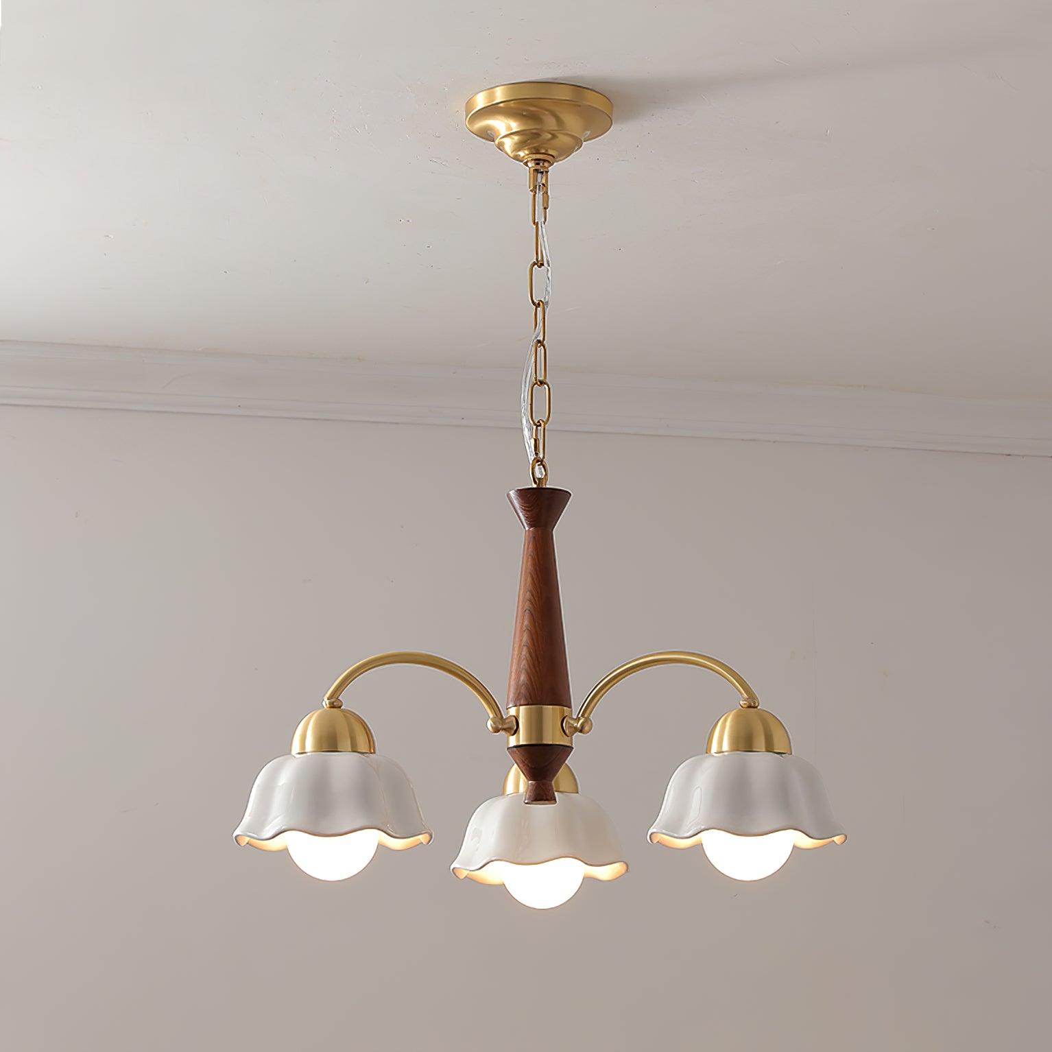 Swedish Modern Brass Chandelier - Blowlighting