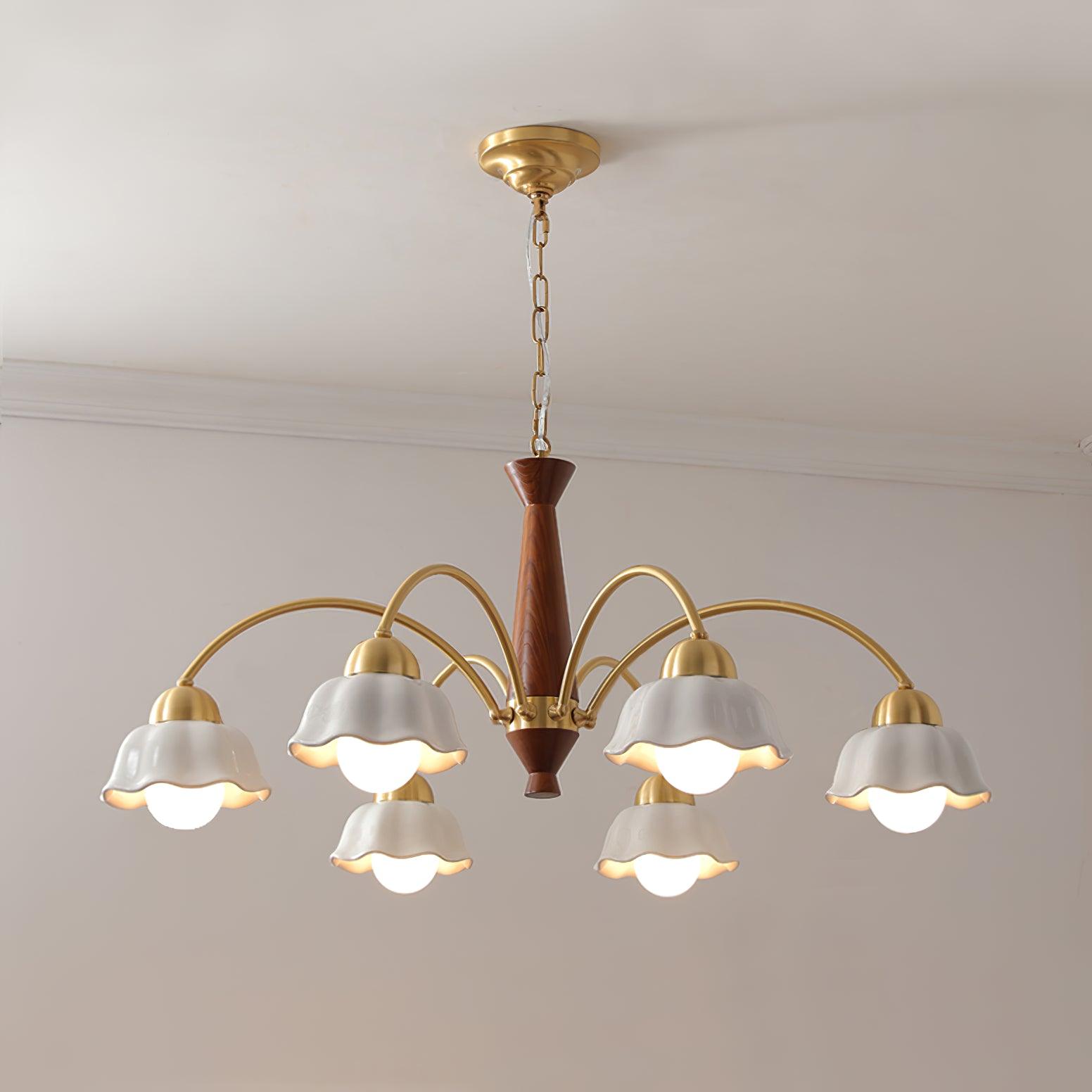 Swedish Modern Brass Chandelier - Blowlighting