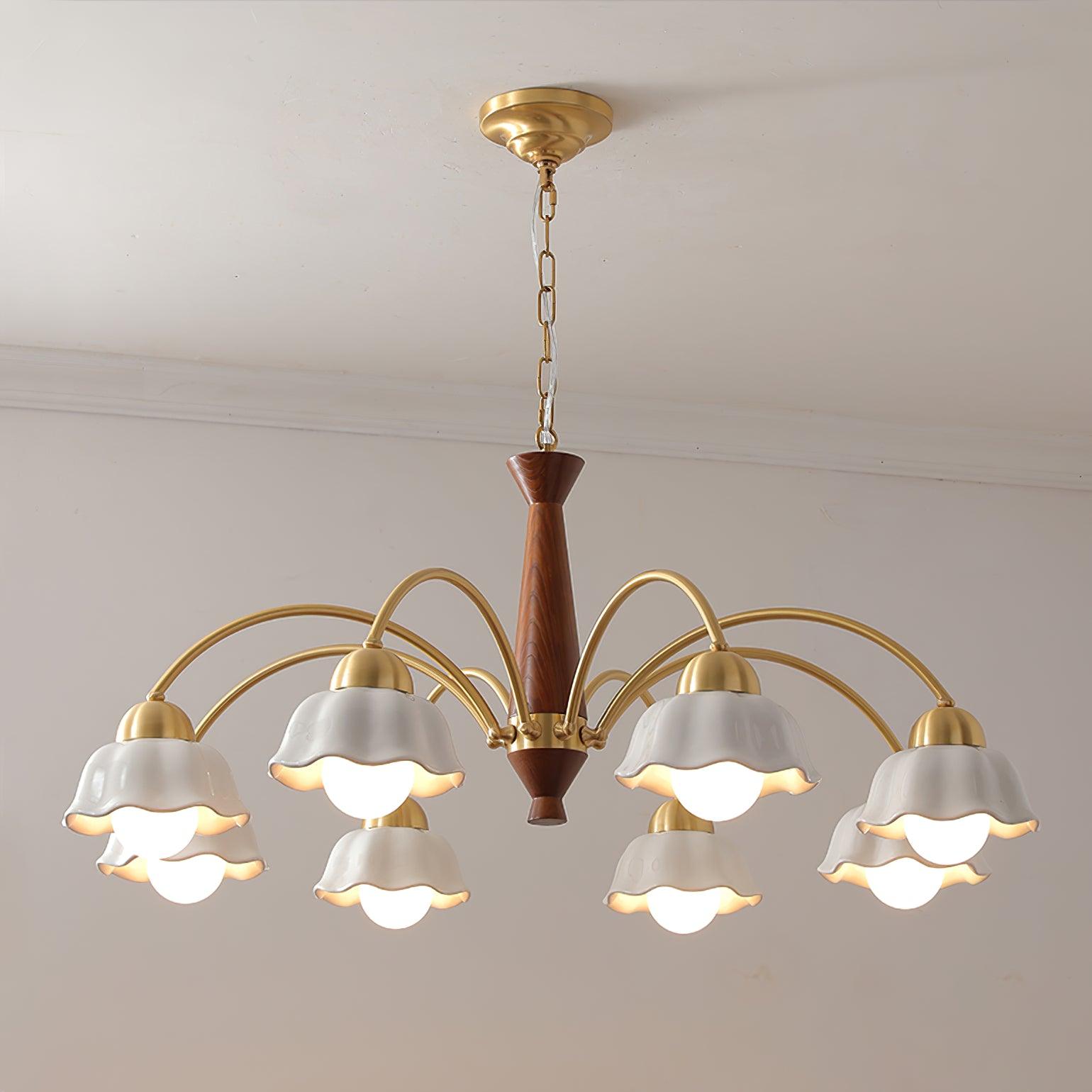 Swedish Modern Brass Chandelier - Blowlighting
