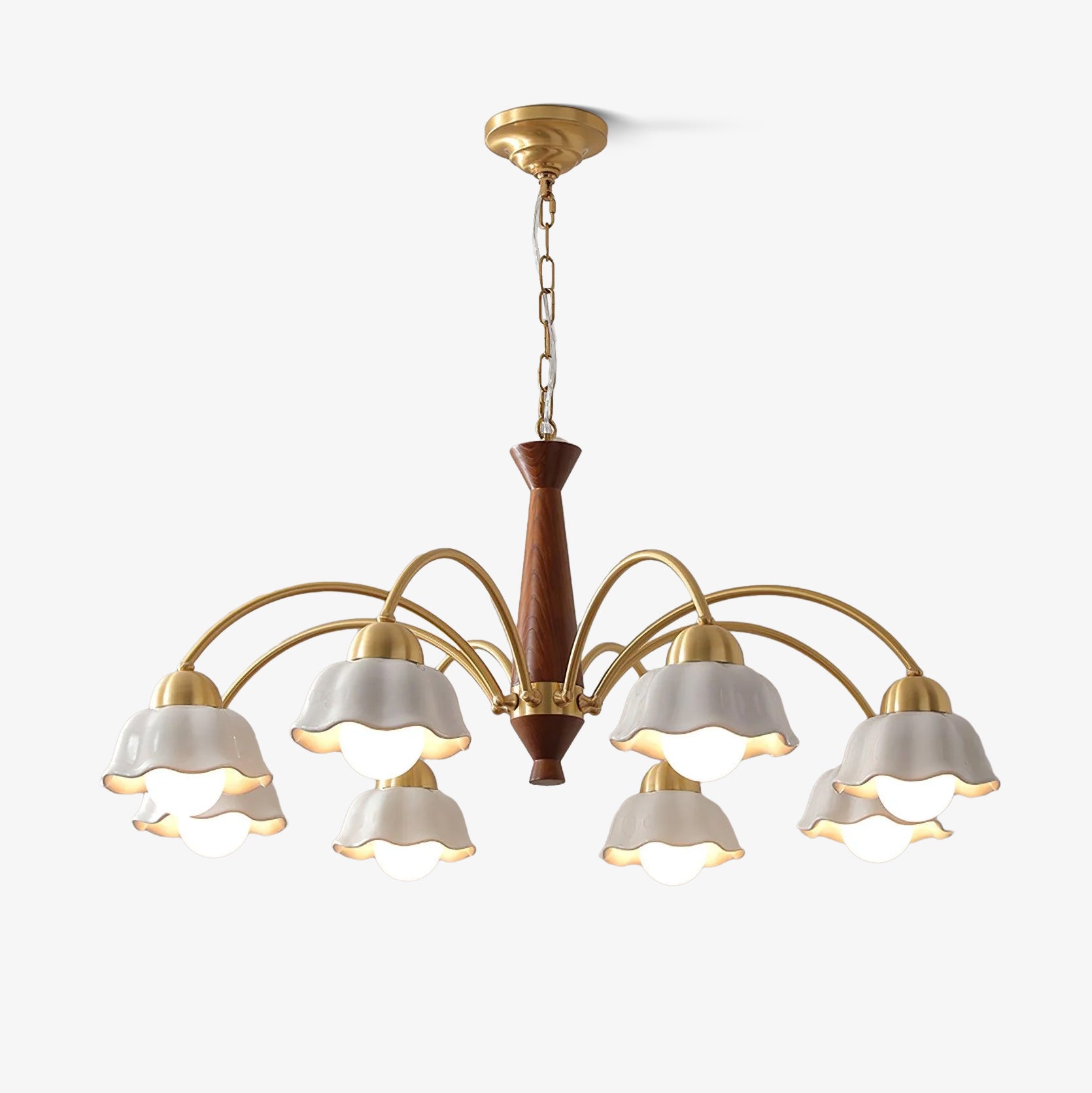 Swedish Modern Brass Chandelier - Blowlighting