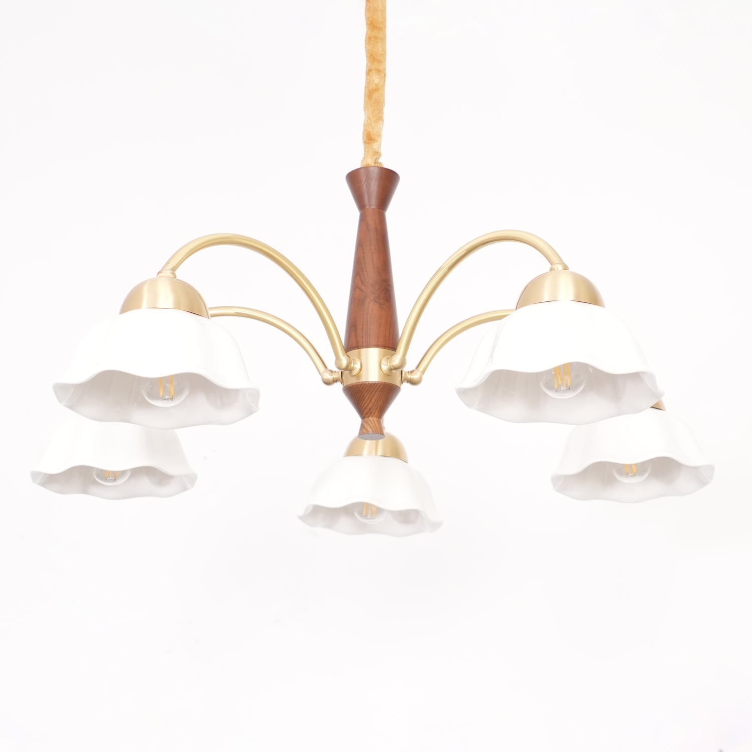Swedish Modern Brass Chandelier - Blowlighting