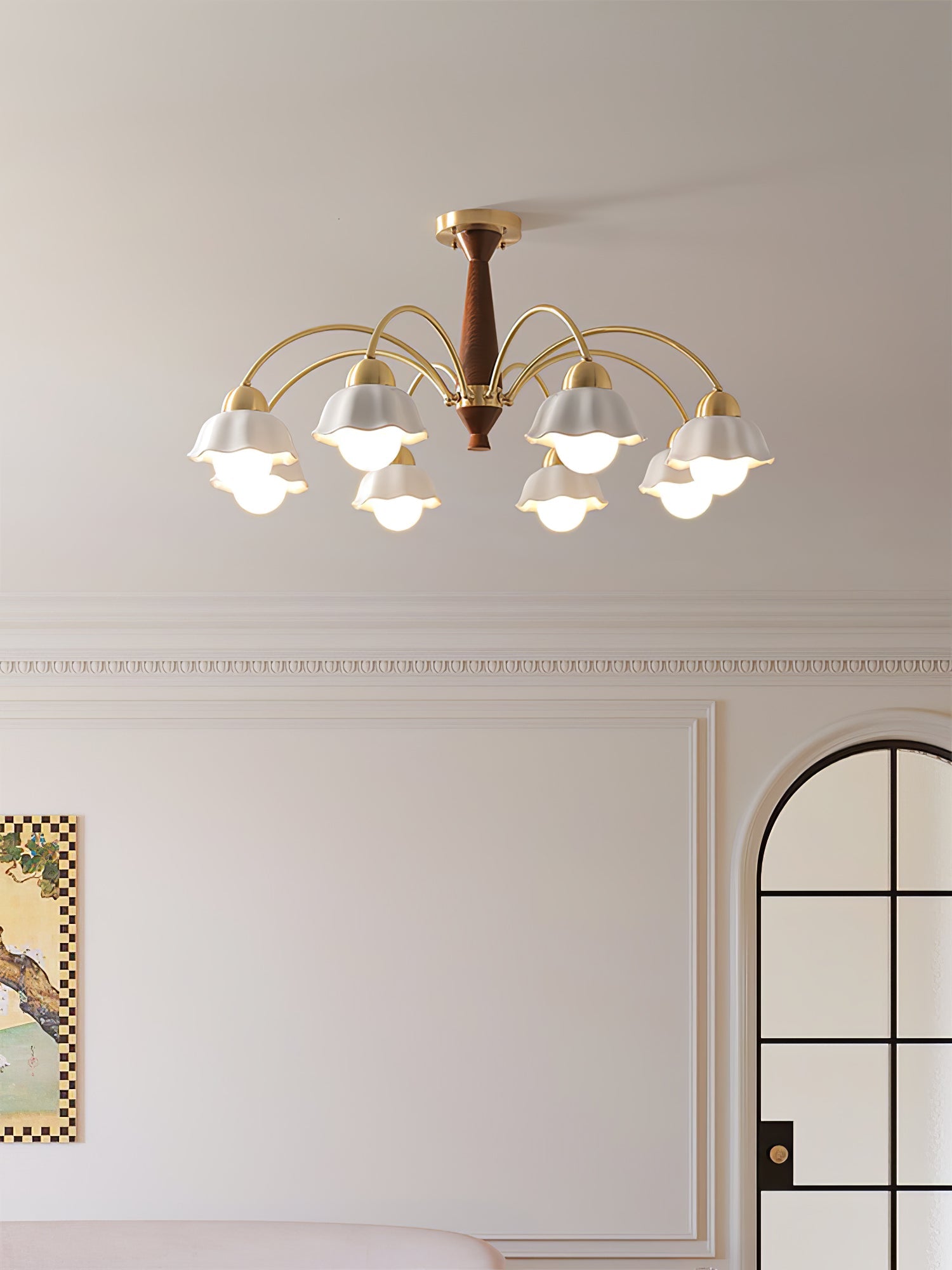 Swedish Modern Brass Chandelier - Blowlighting