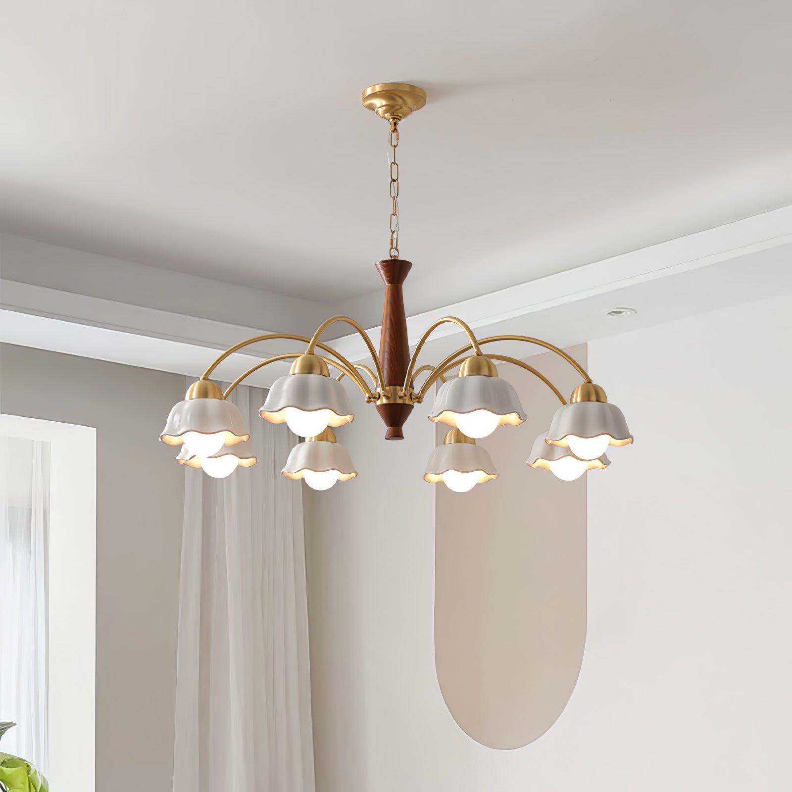 Swedish Modern Brass Chandelier - Blowlighting