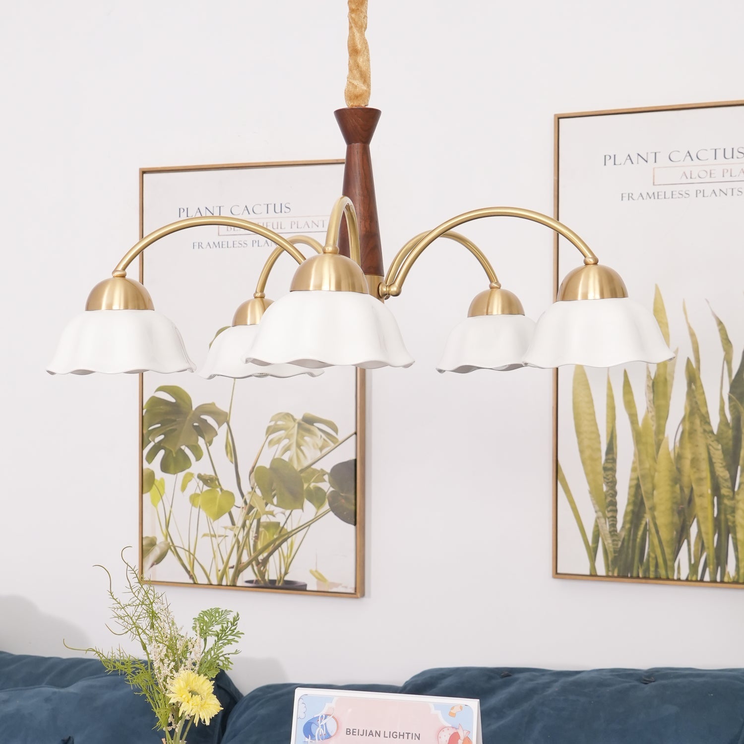 Swedish Modern Brass Chandelier - Blowlighting