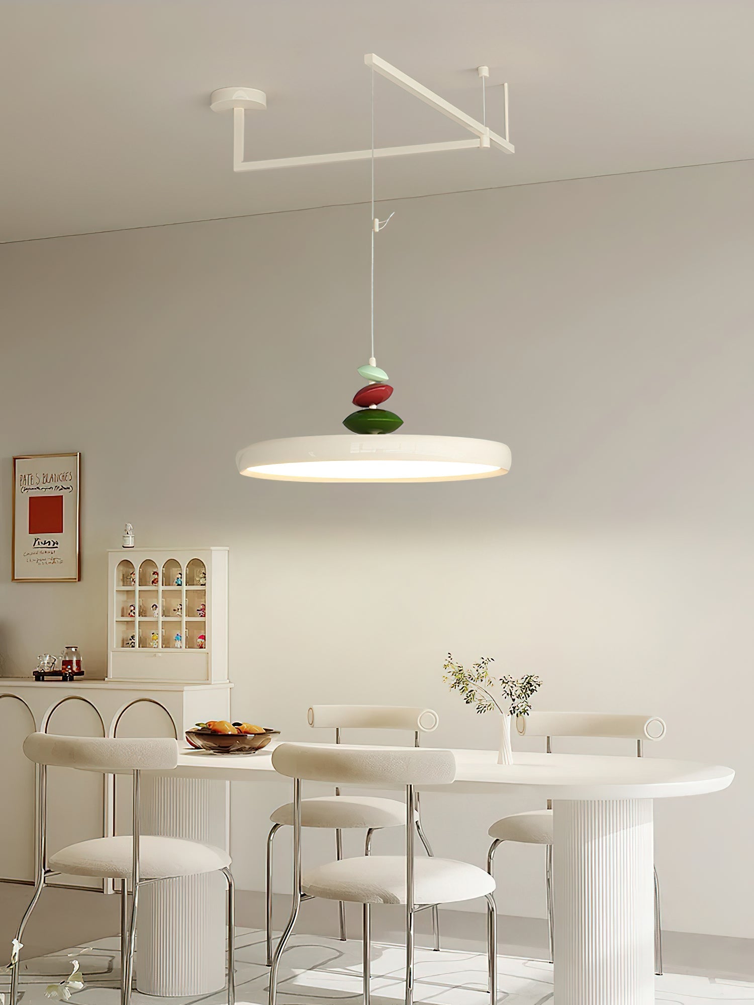 Swing Arm Stone Pendant Light - Blowlighting