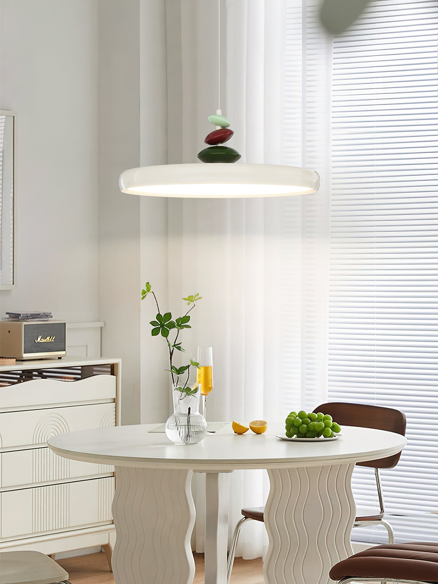 Swing Arm Stone Pendant Light - Blowlighting