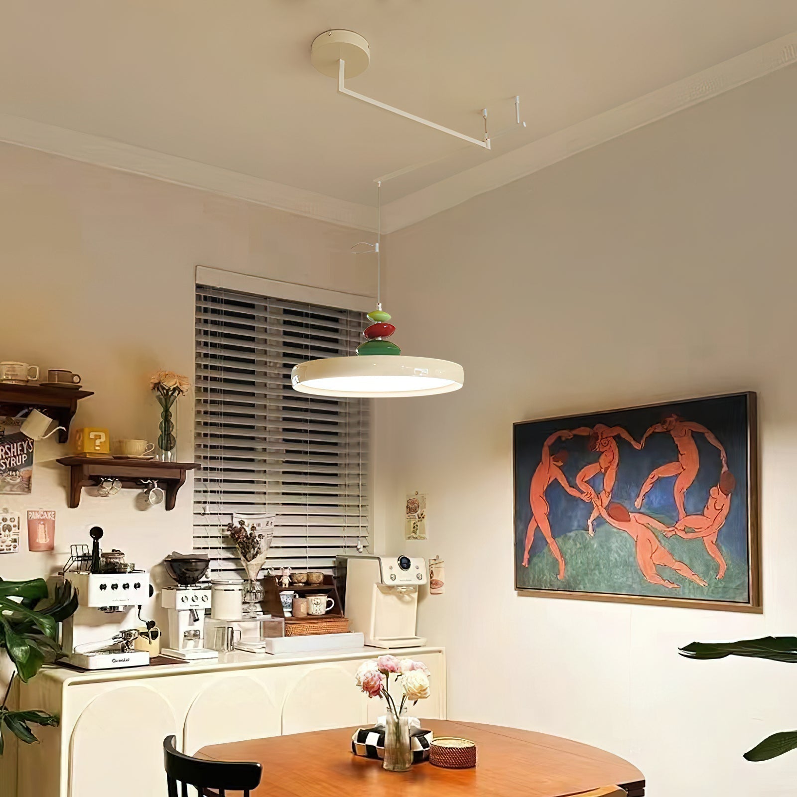 Swing Arm Stone Pendant Light - Blowlighting