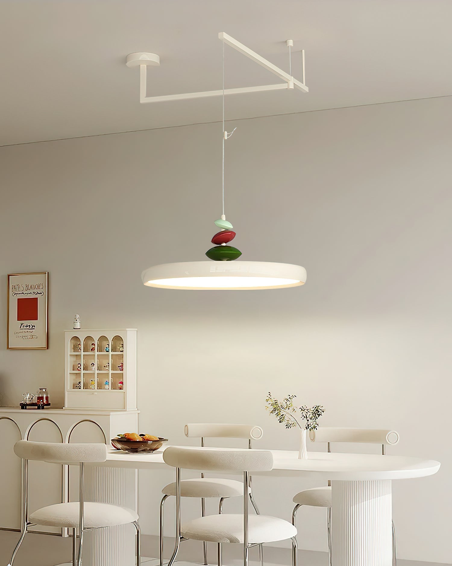 Swing Arm Stone Pendant Light - Blowlighting