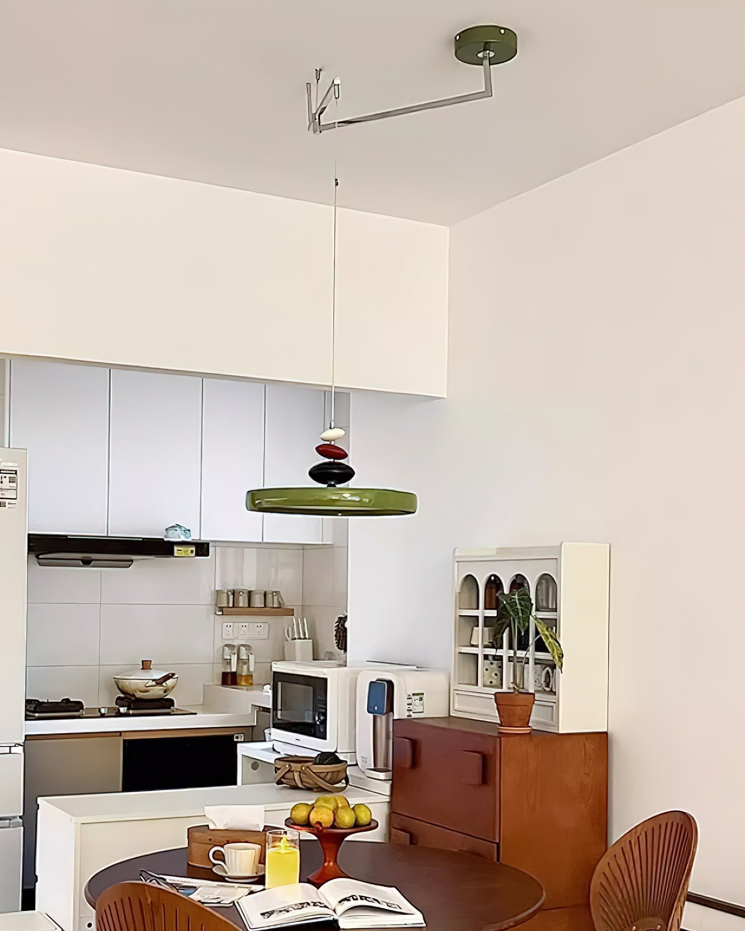 Swing Arm Stone Pendant Light - Blowlighting