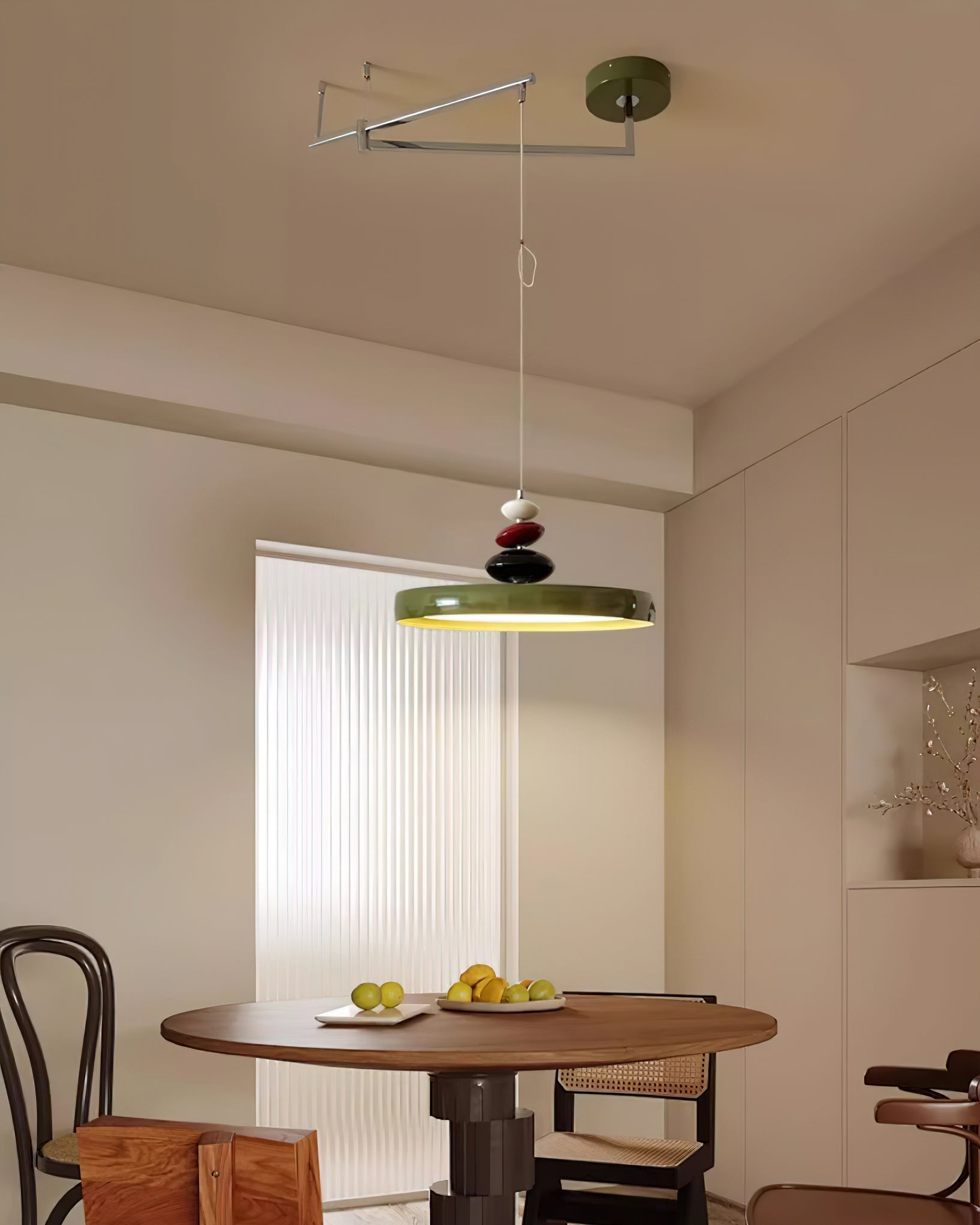 Swing Arm Stone Pendant Light - Blowlighting