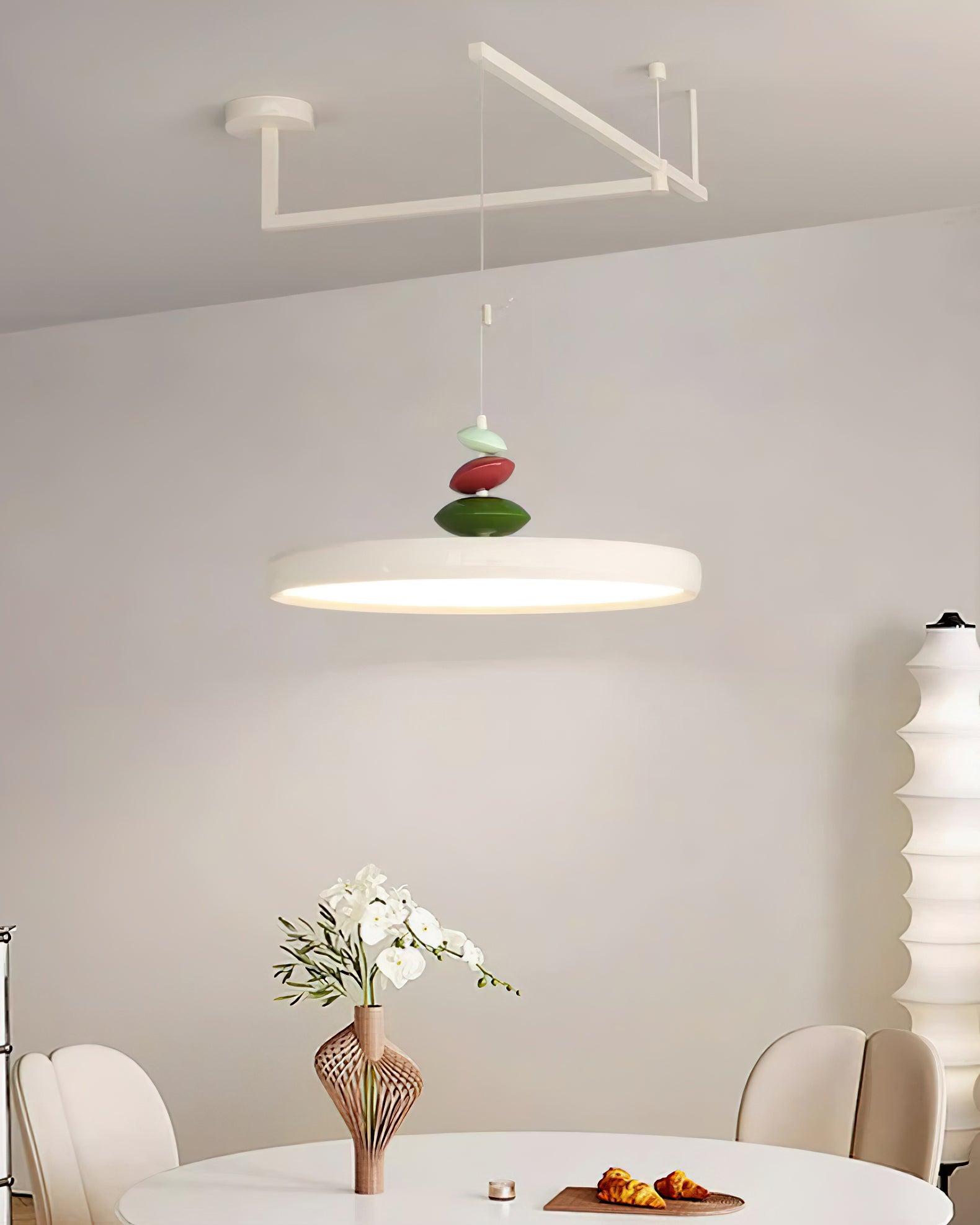 Swing Arm Stone Pendant Light - Blowlighting