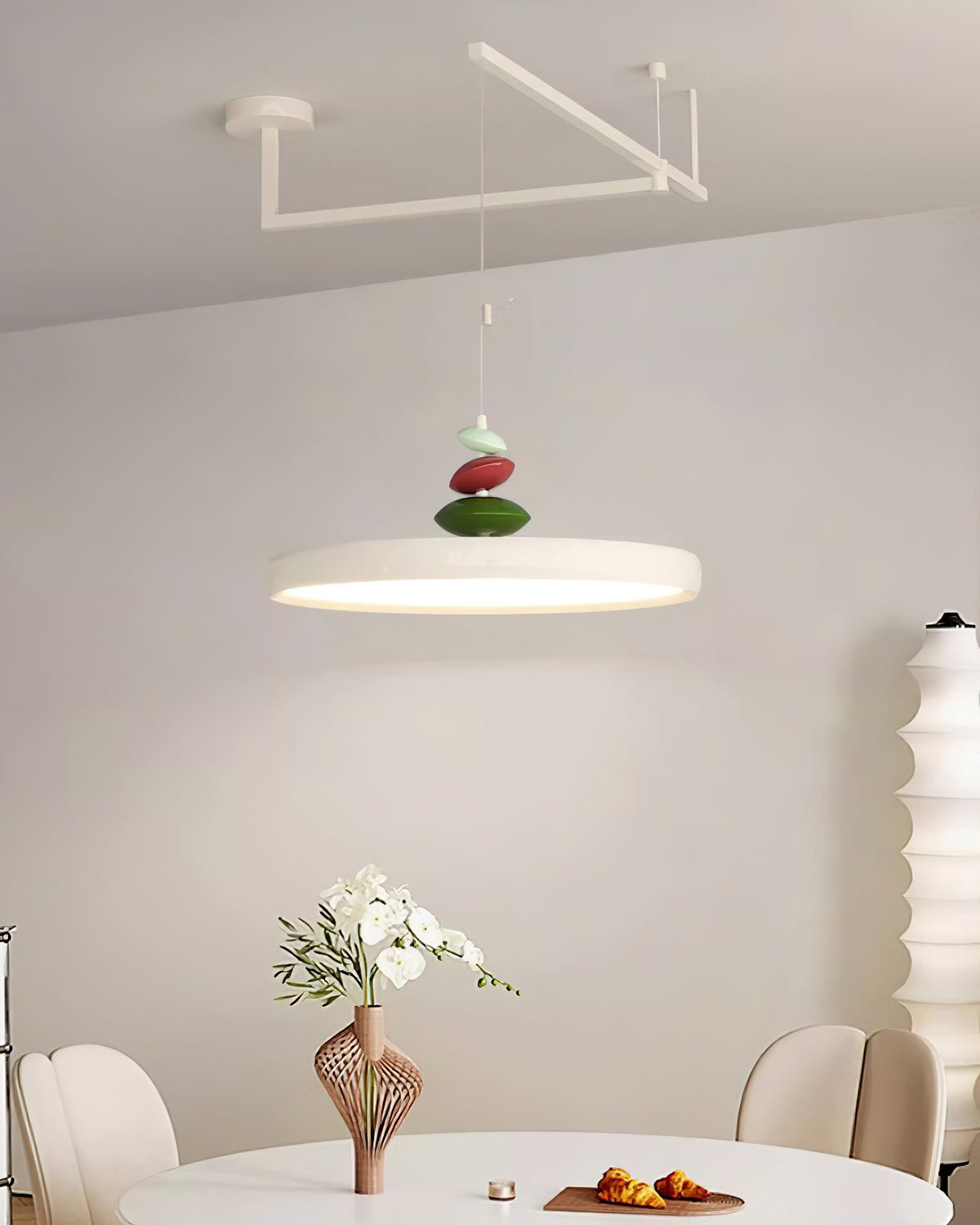 Swing Arm Stone Pendant Light - Blowlighting