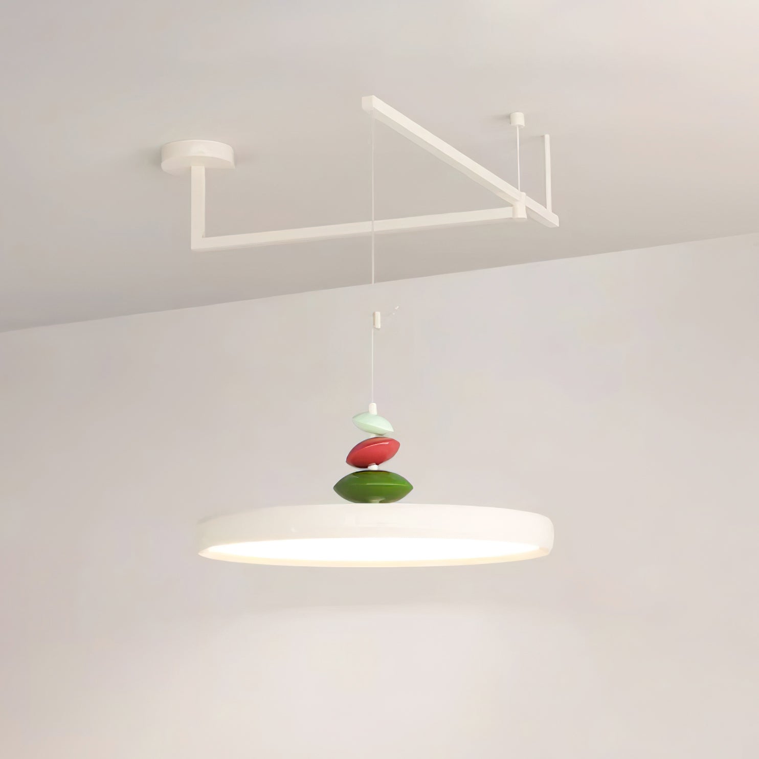 Swing Arm Stone Pendant Light - Blowlighting
