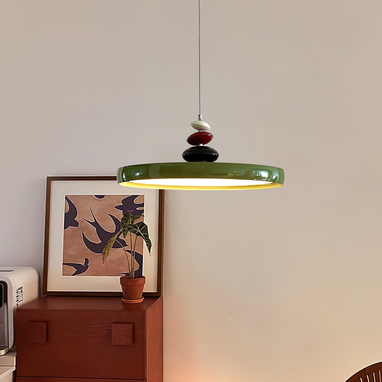 Swing Arm Stone Pendant Light - Blowlighting