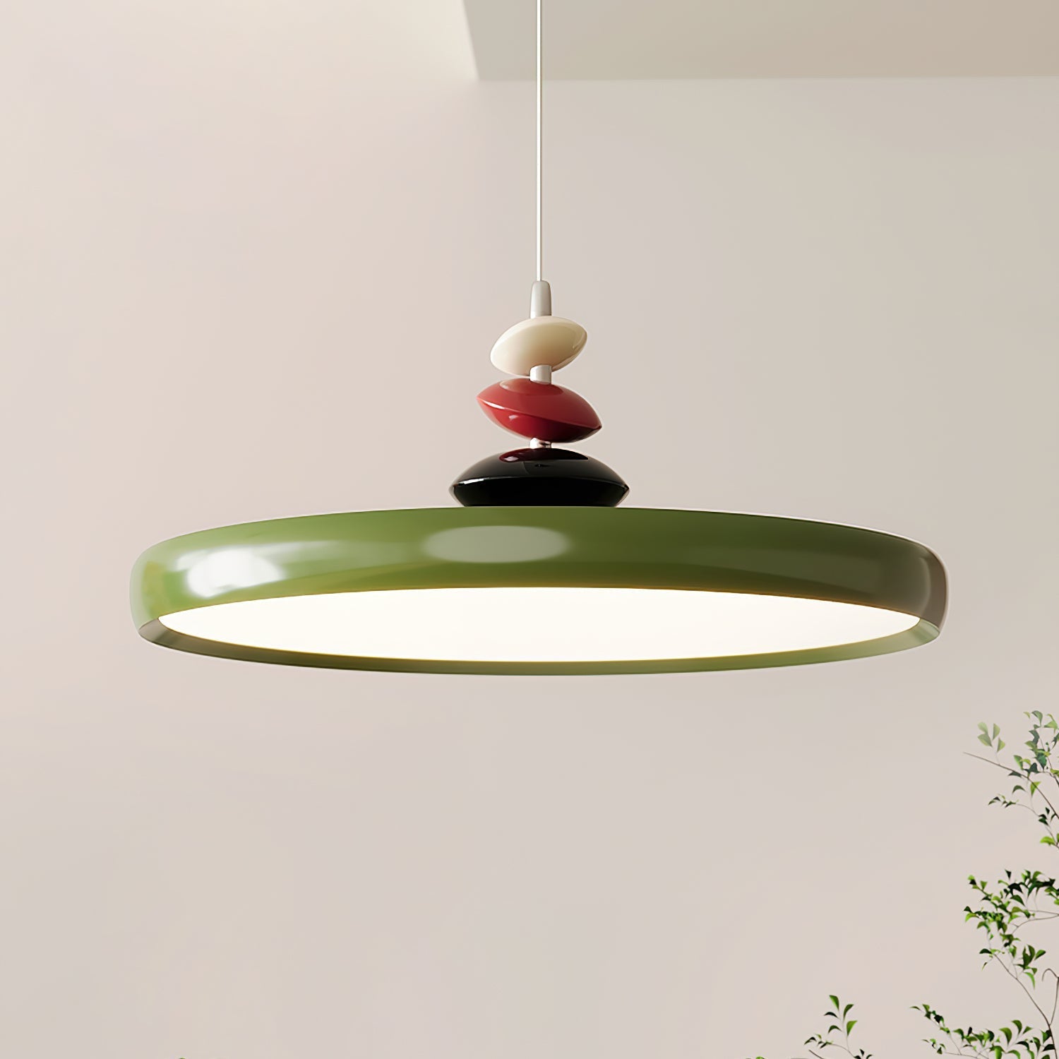 Swing Arm Stone Pendant Light - Blowlighting