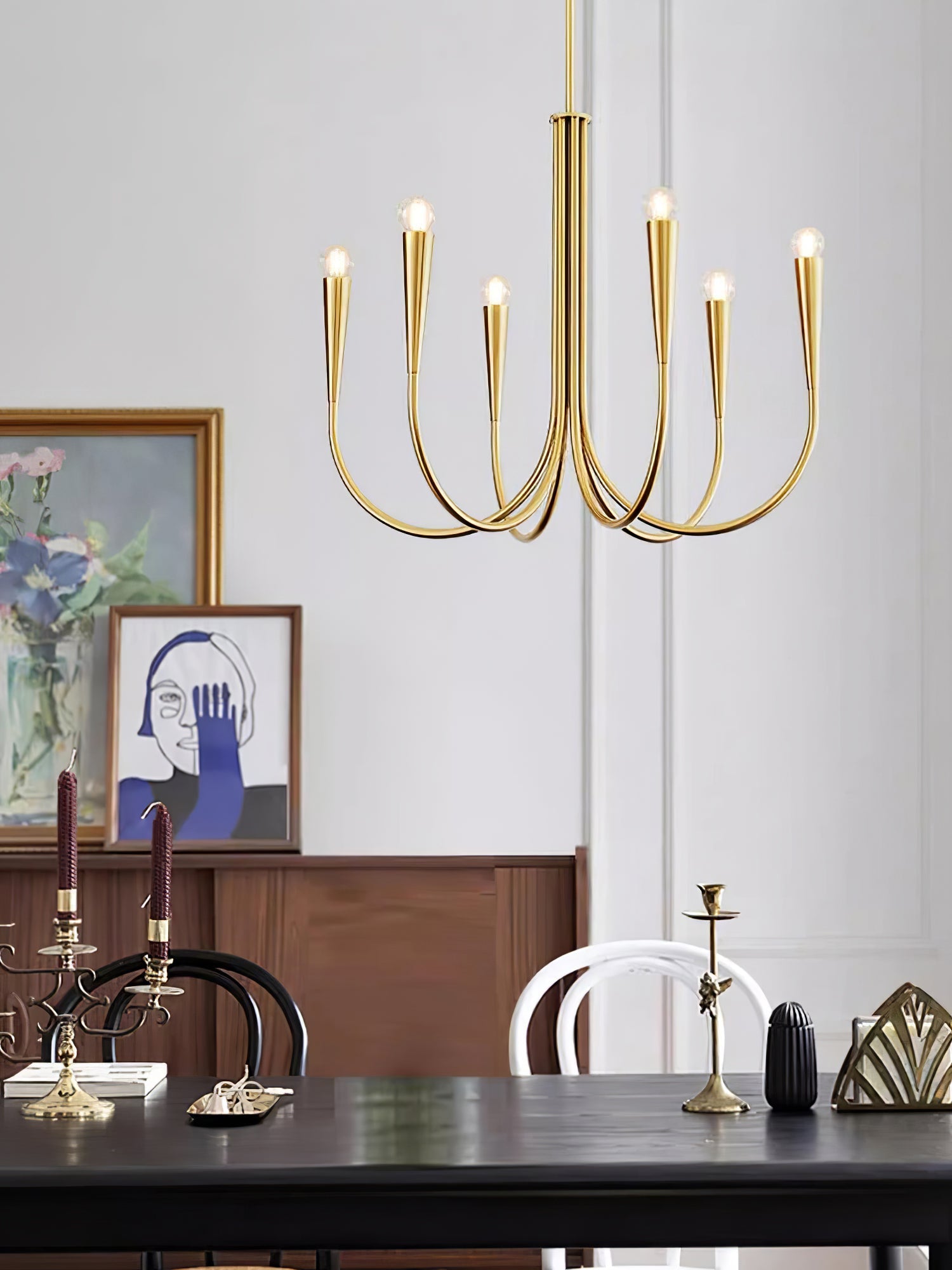 Swoop Arm Chandelier - Blowlighting