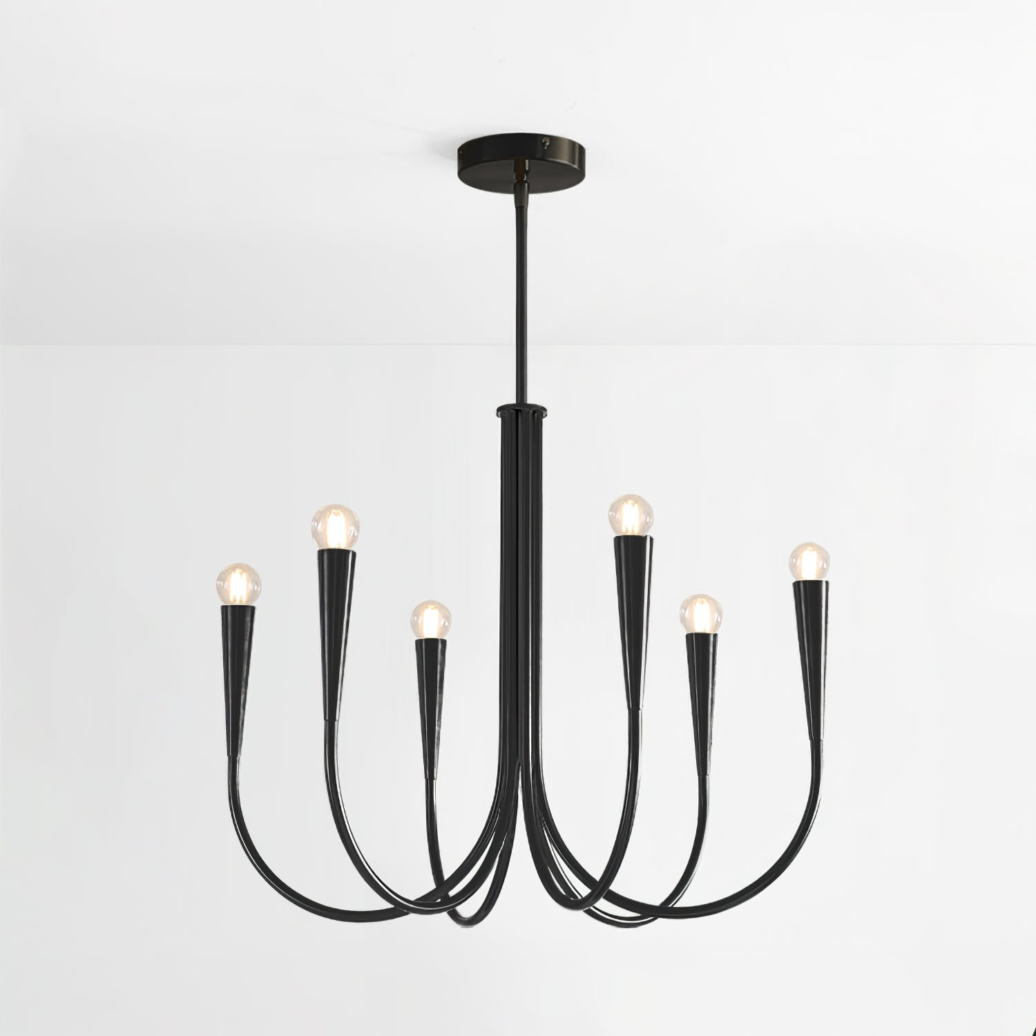 Swoop Arm Chandelier - Blowlighting