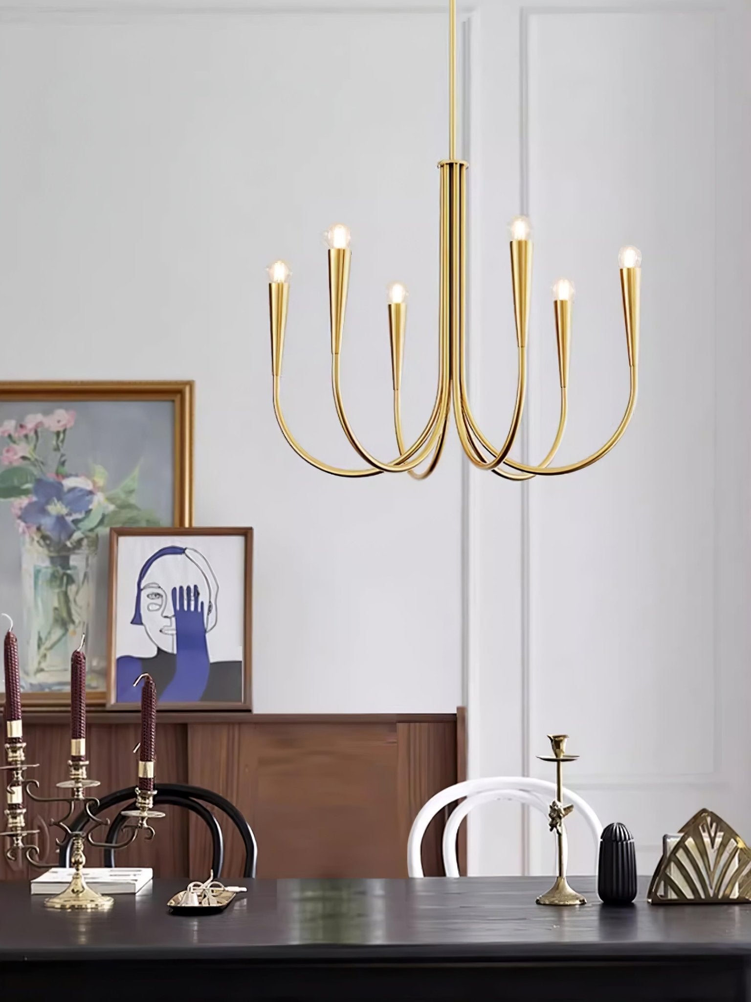 Swoop Arm Chandelier - Blowlighting
