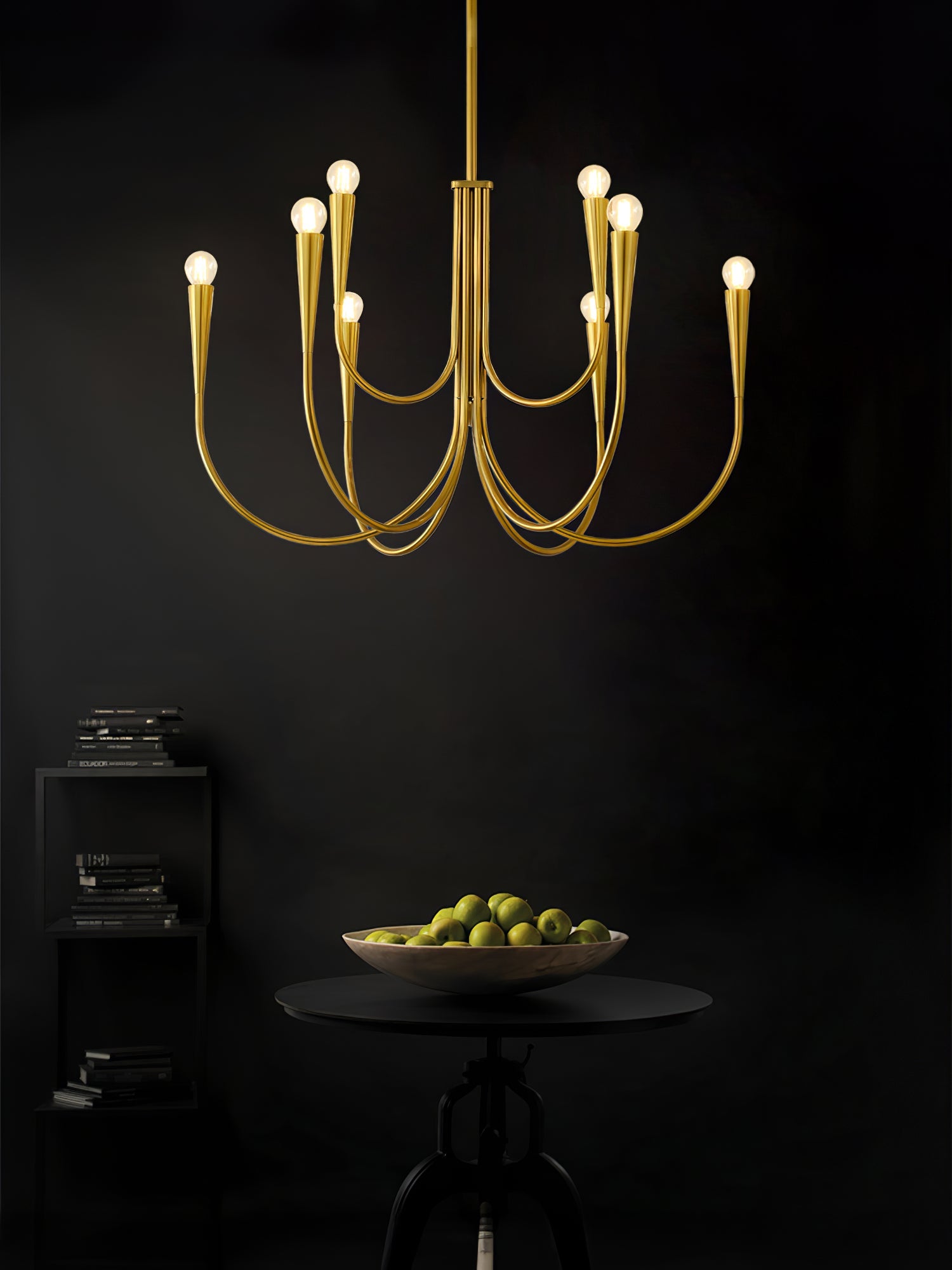 Swoop Arm Chandelier - Blowlighting