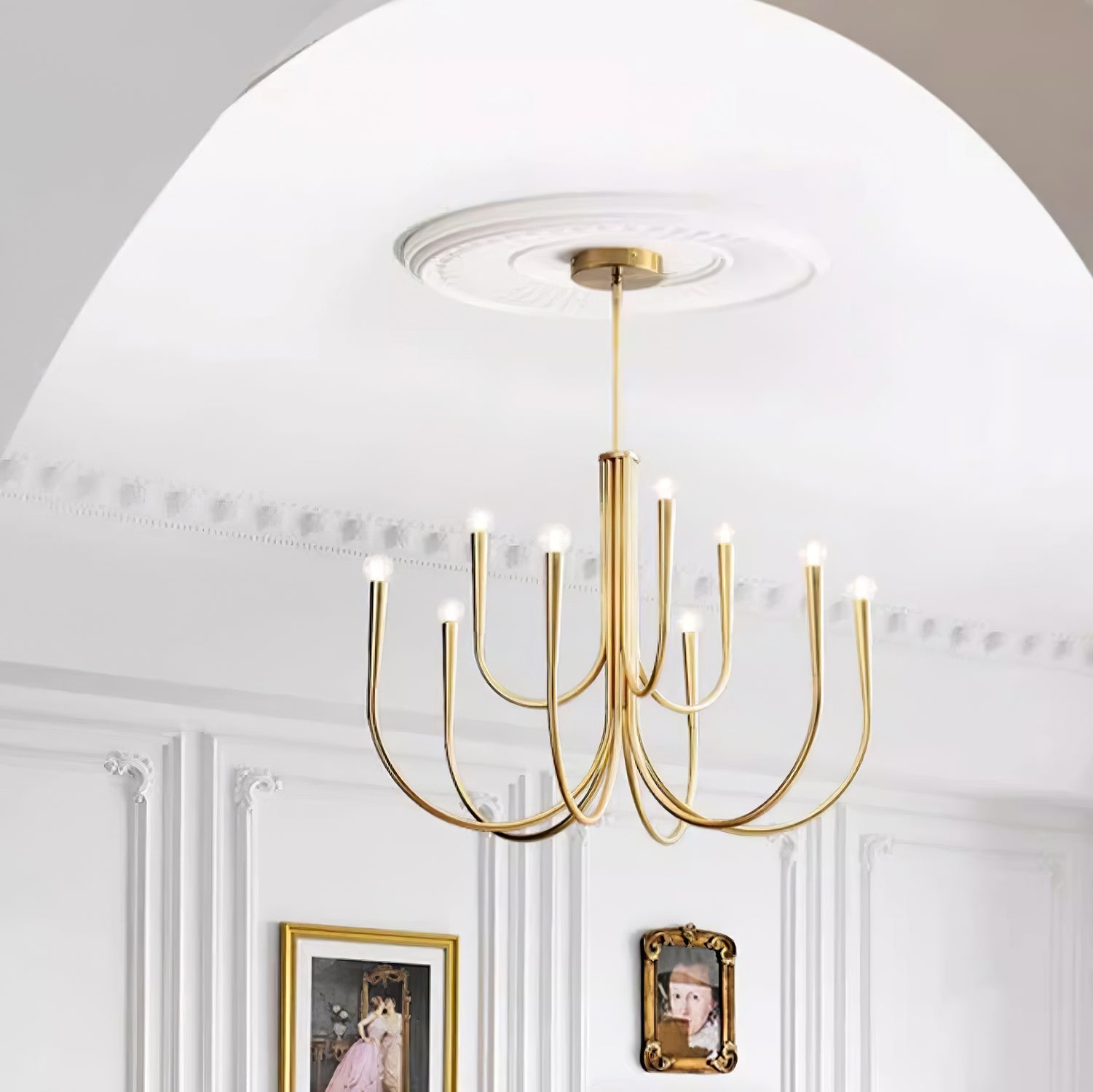 Swoop Arm Chandelier - Blowlighting