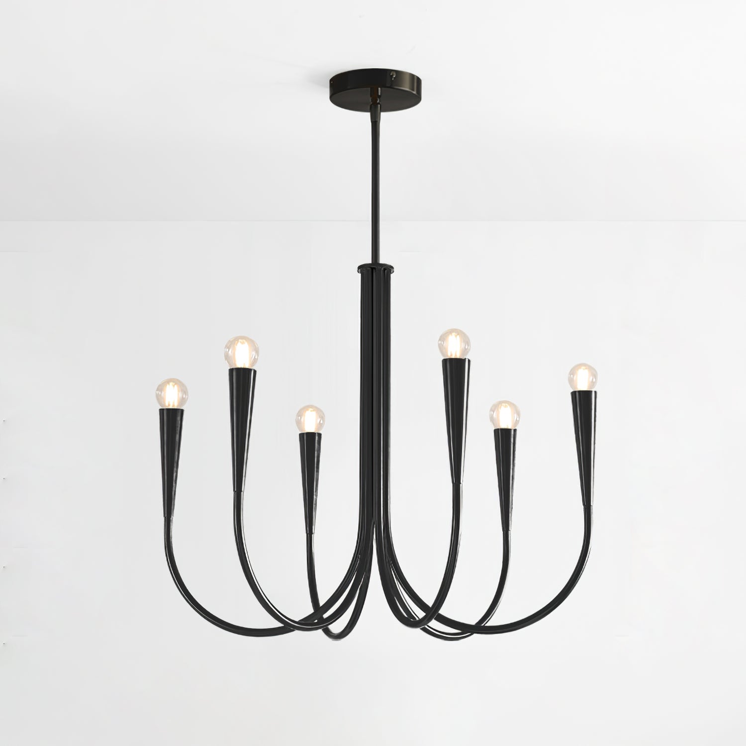 Swoop Arm Chandelier - Blowlighting