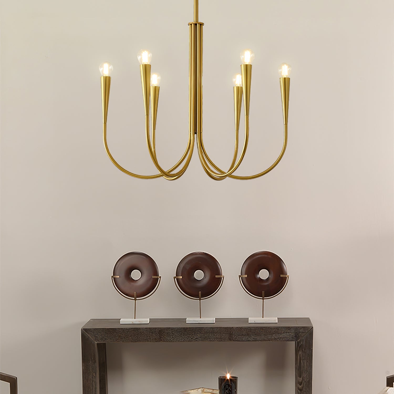 Swoop Arm Chandelier - Blowlighting