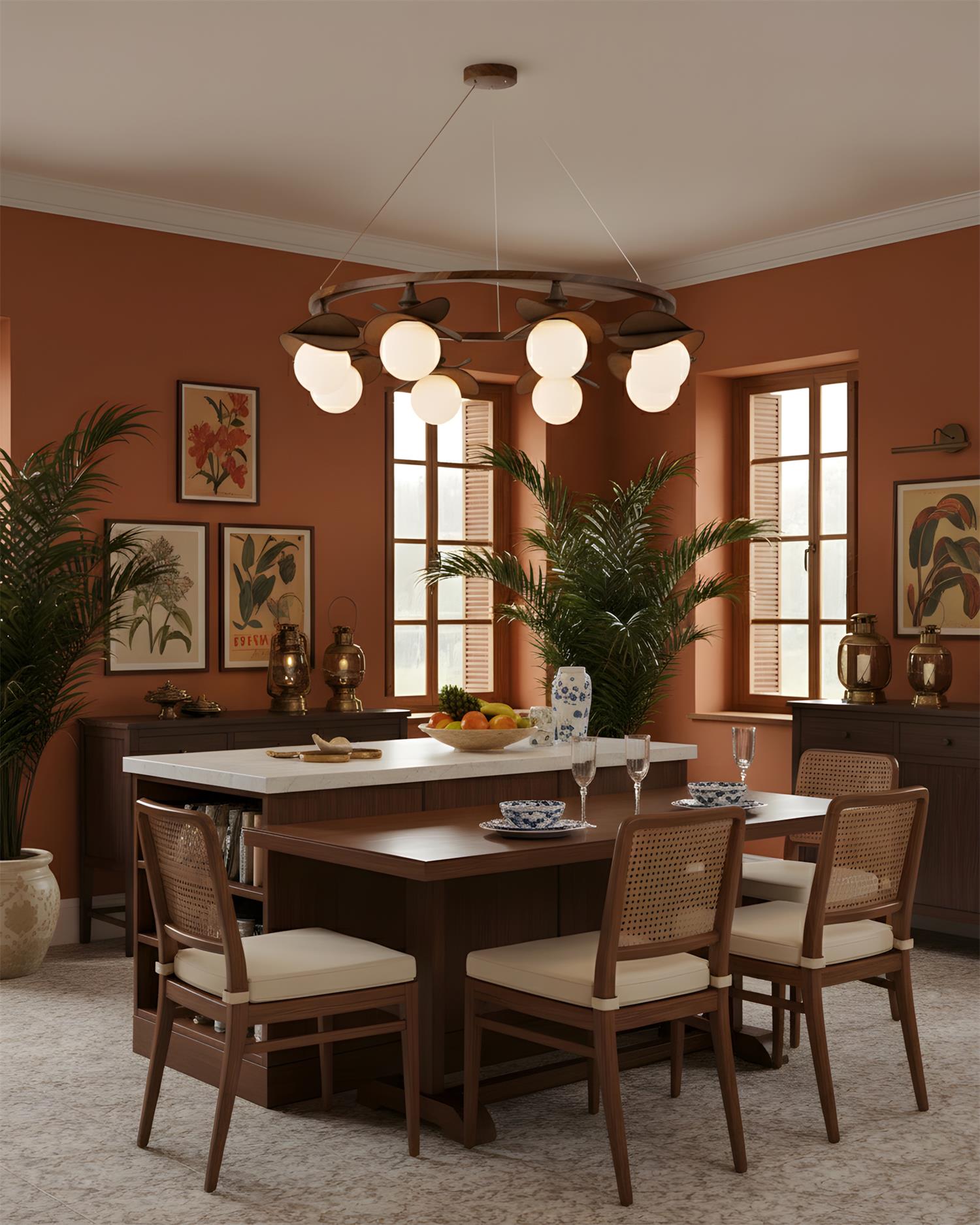 Sylva Modern Raffia Chandelier