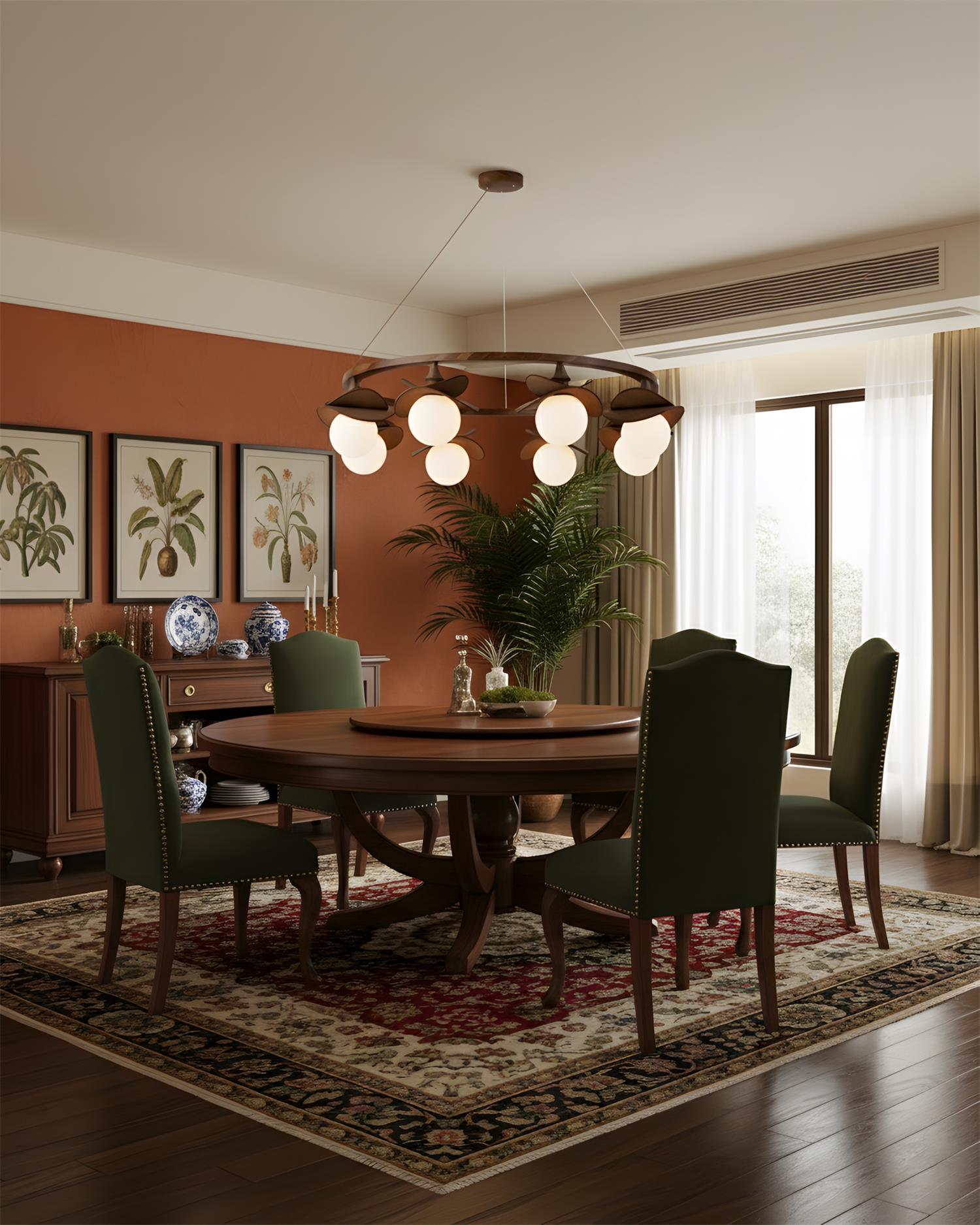 Sylva Modern Raffia Chandelier