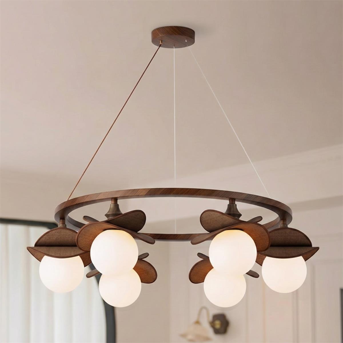 Sylva Modern Raffia Chandelier