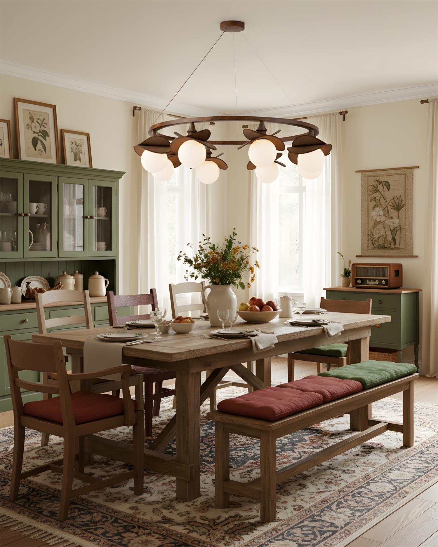 Sylva Modern Raffia Chandelier