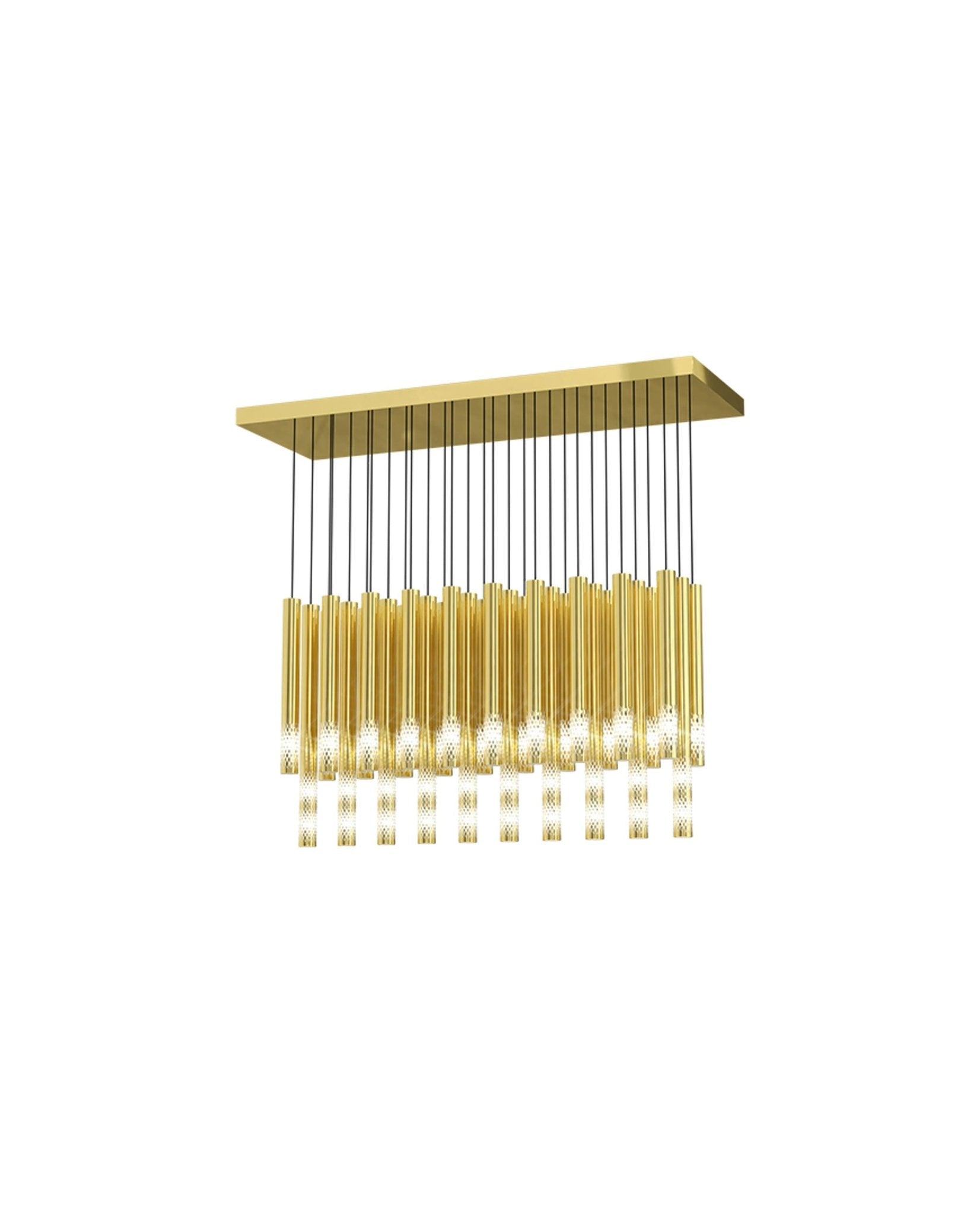 Ovynira Gold Rod Chandelier - Blowlighting
