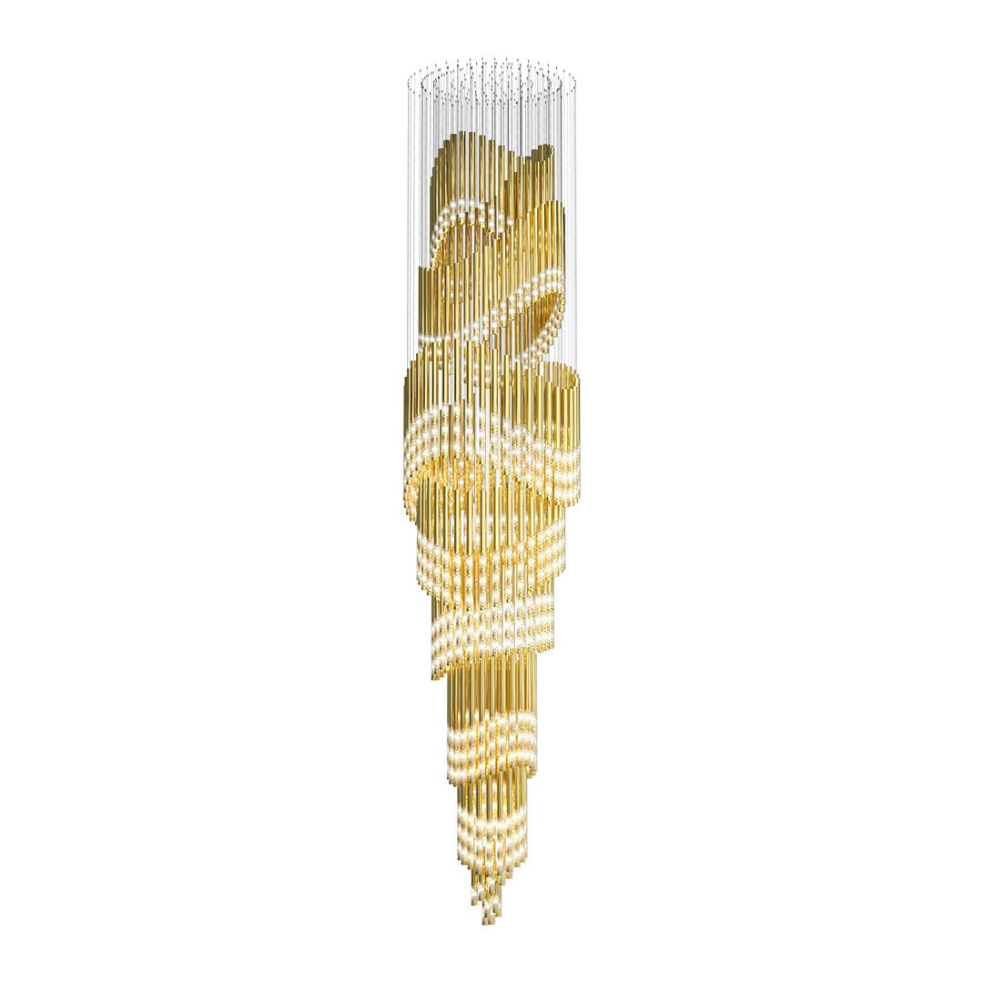 Ovynira Gold Rod Chandelier - Blowlighting