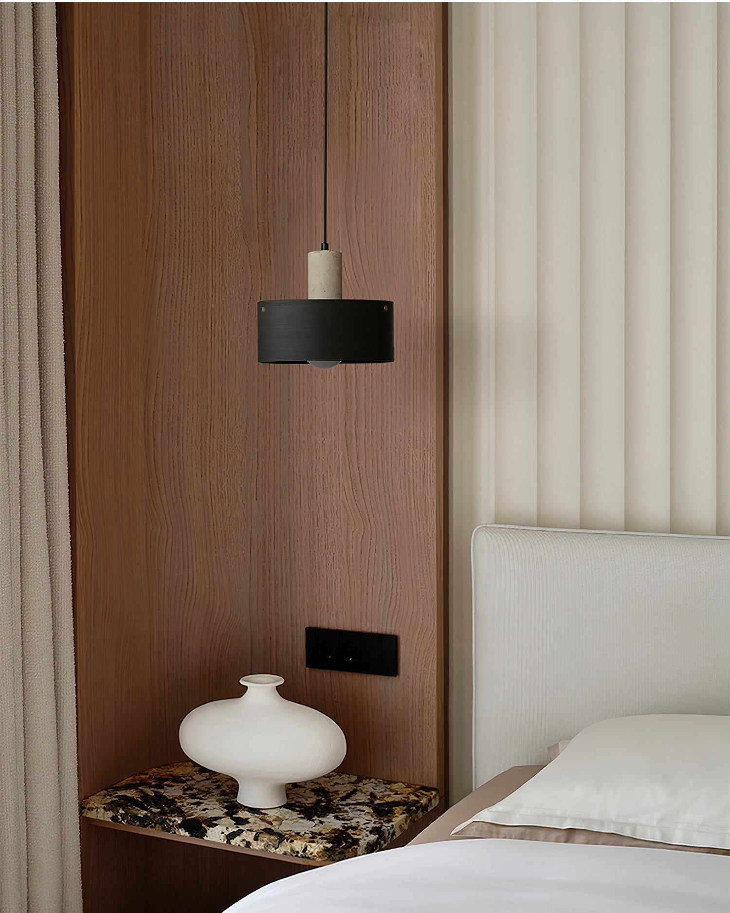 Tako Modern Travertine Pendant Light