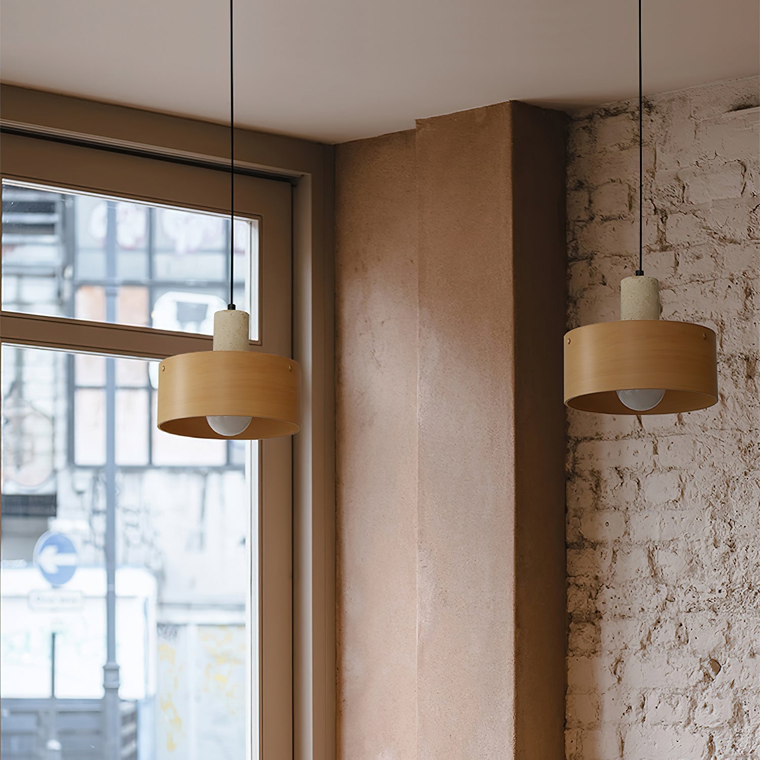 Tako Modern Travertine Pendant Light
