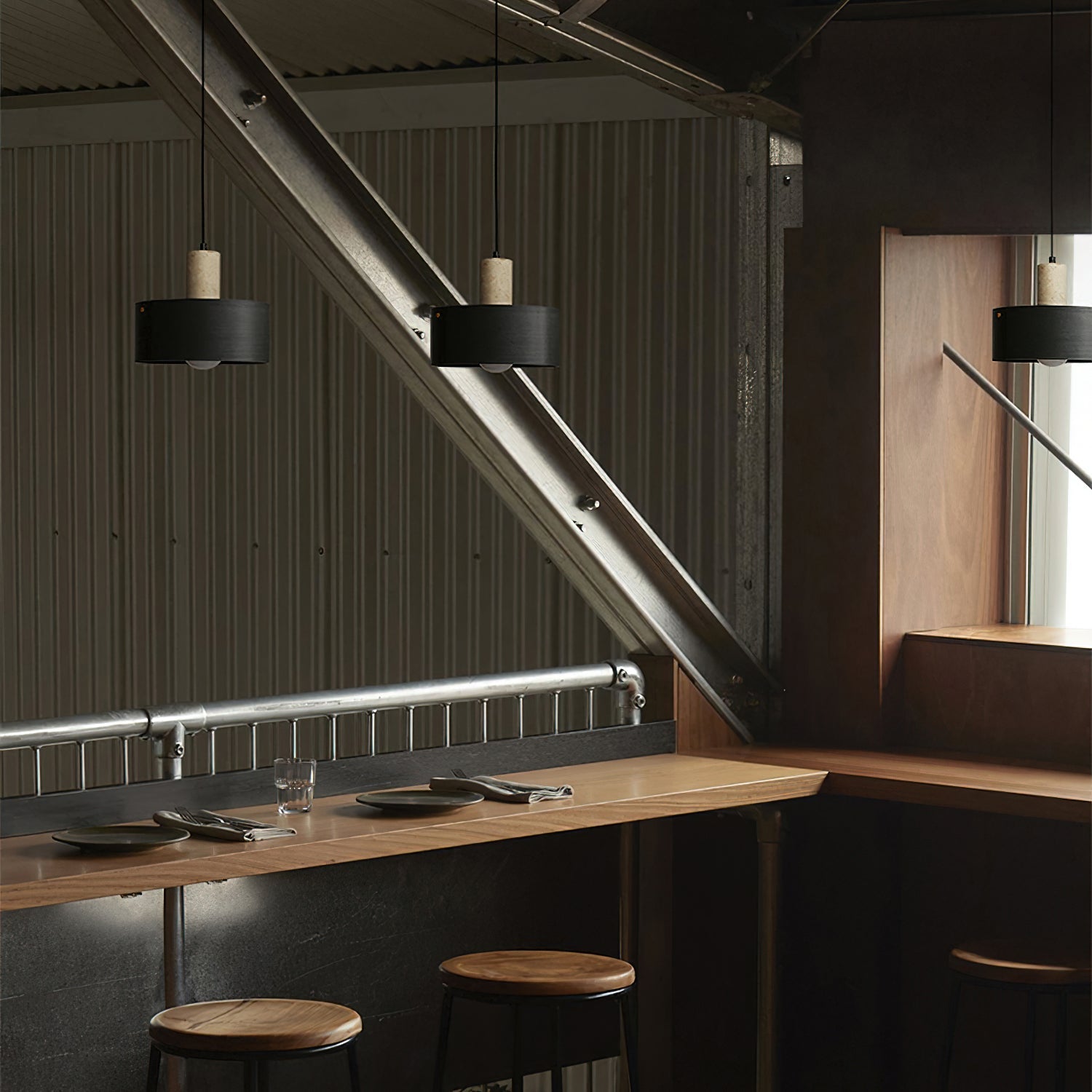 Tako Modern Travertine Pendant Light