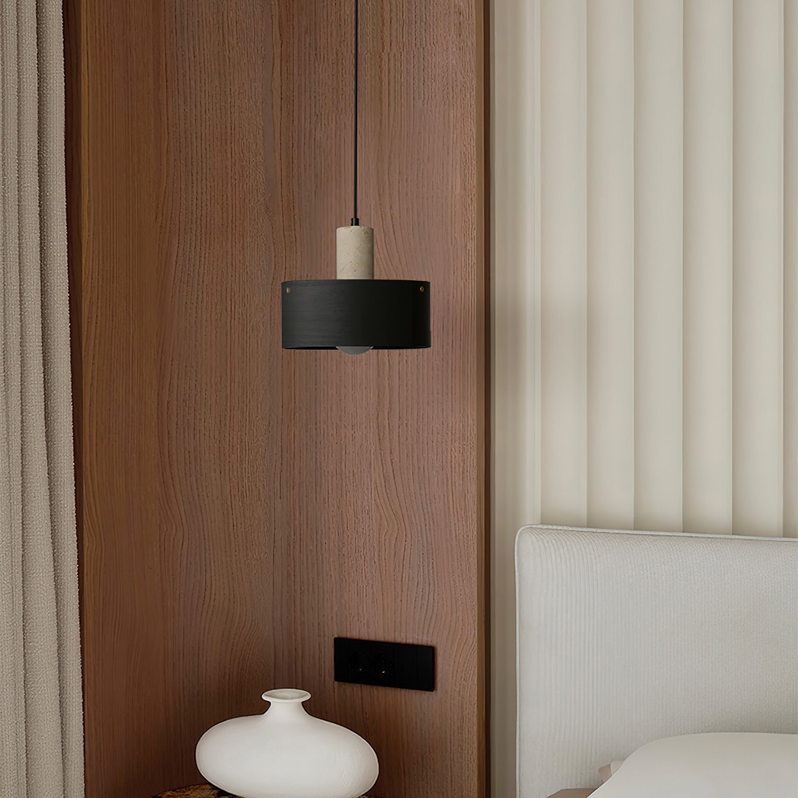 Tako Modern Travertine Pendant Light